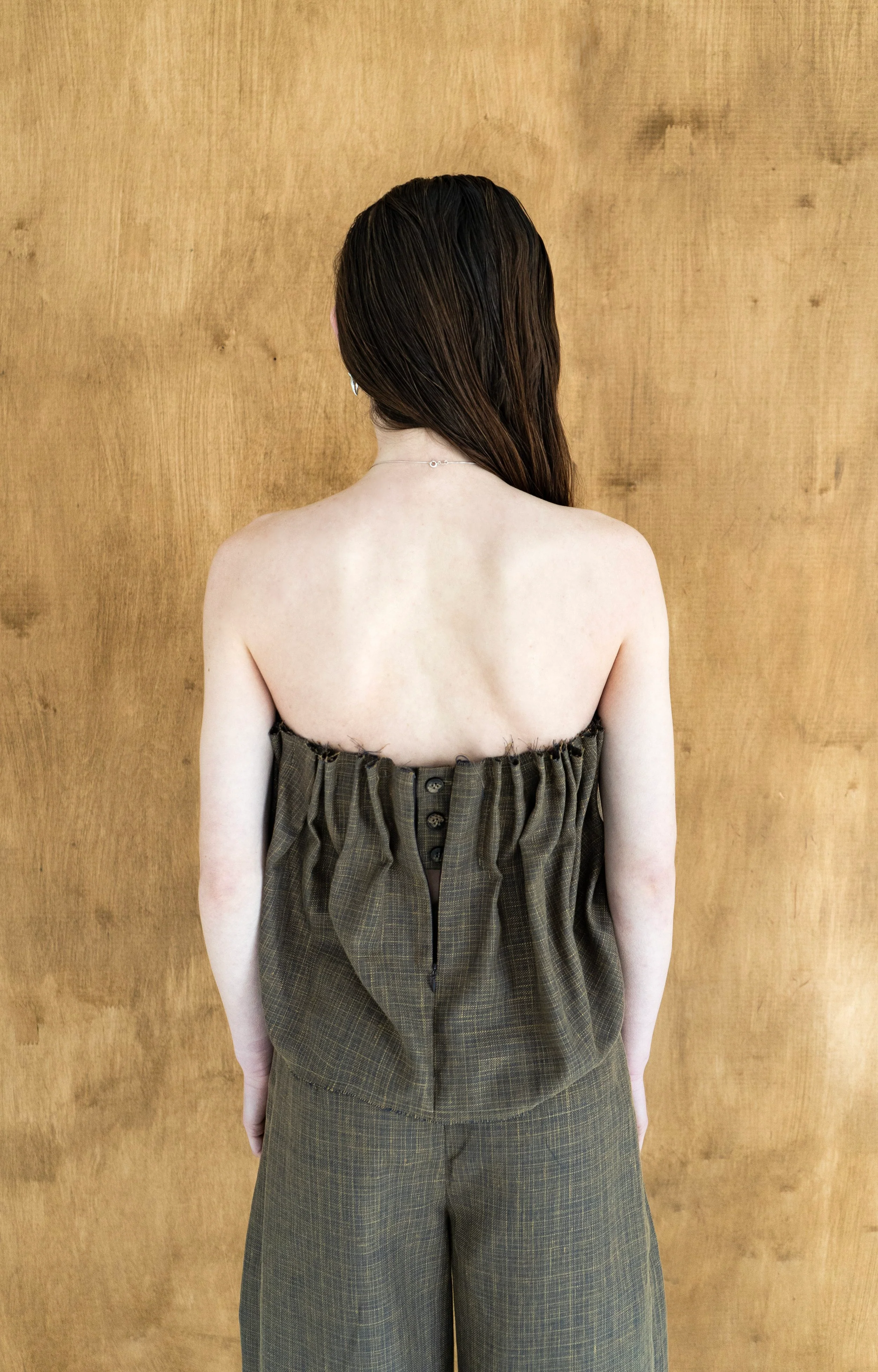 K M by L A N G E Raw Linen Top - Image 8