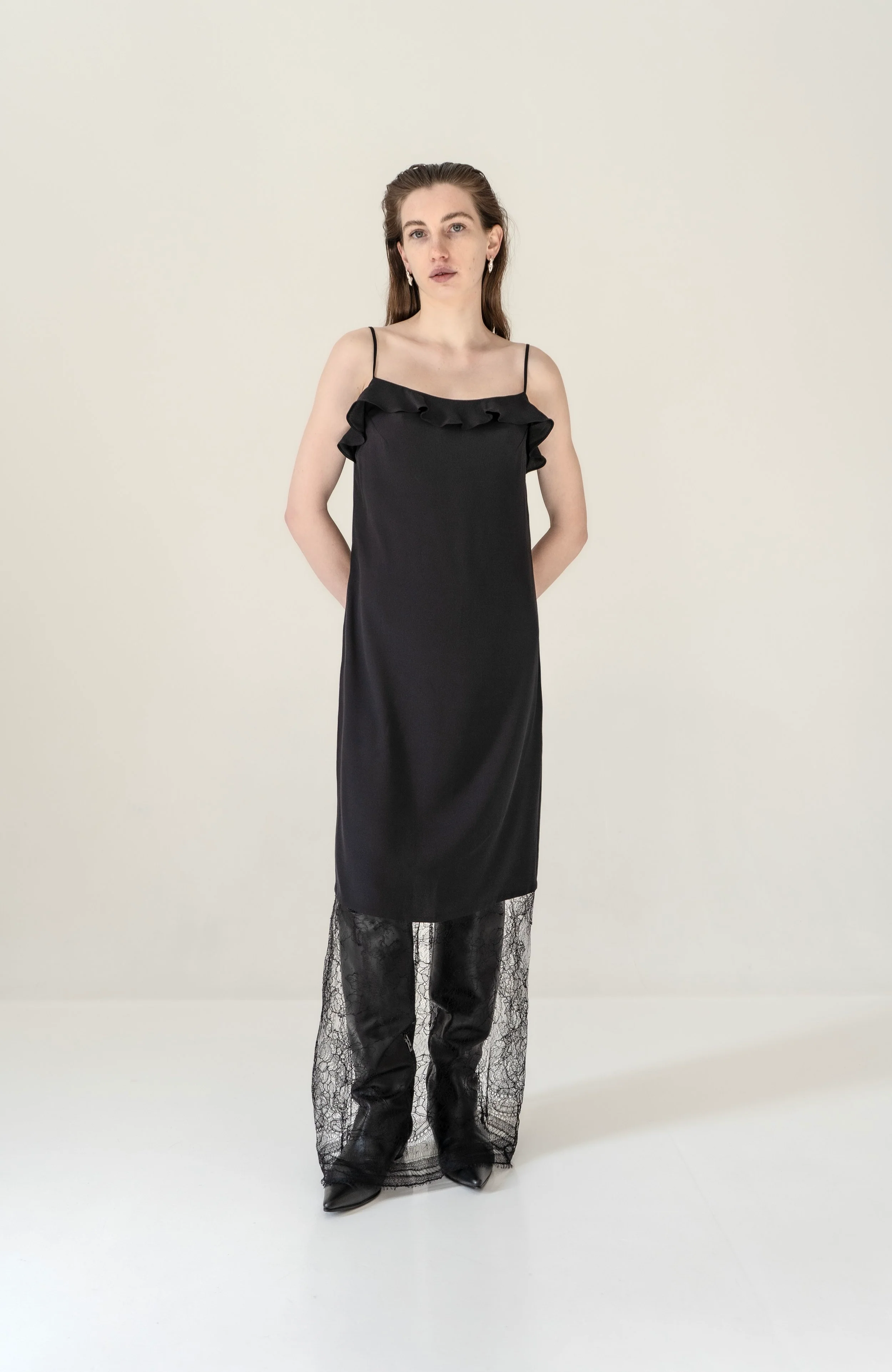 K M by L A N G E Kostel Long Lace Dress - Image 3