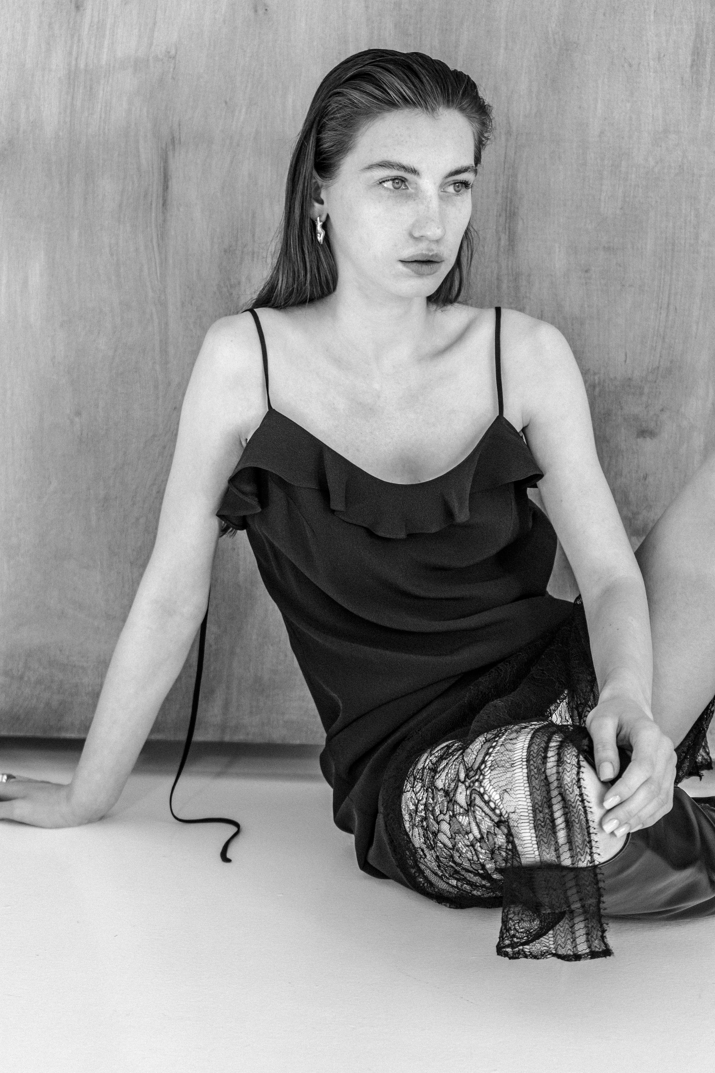 K M by L A N G E Kostel Long Lace Dress - Image 8