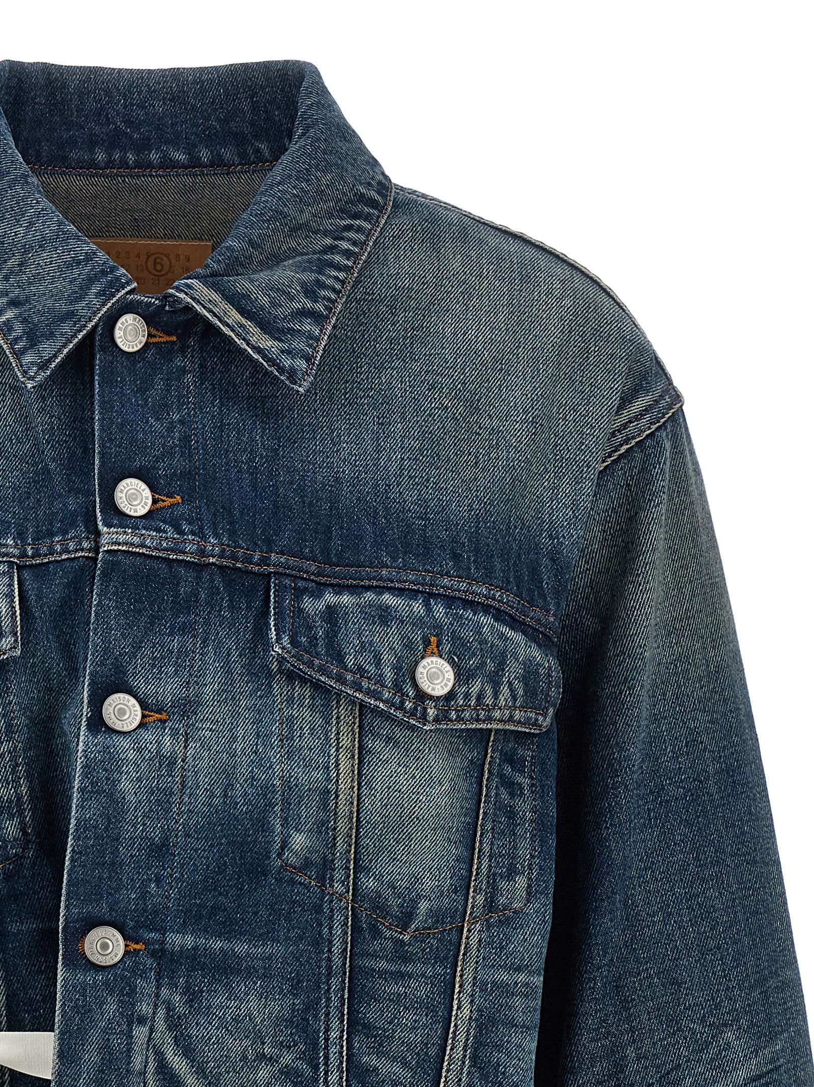 MM6 Maison Margiela Tape Denim Jacket - Image 3