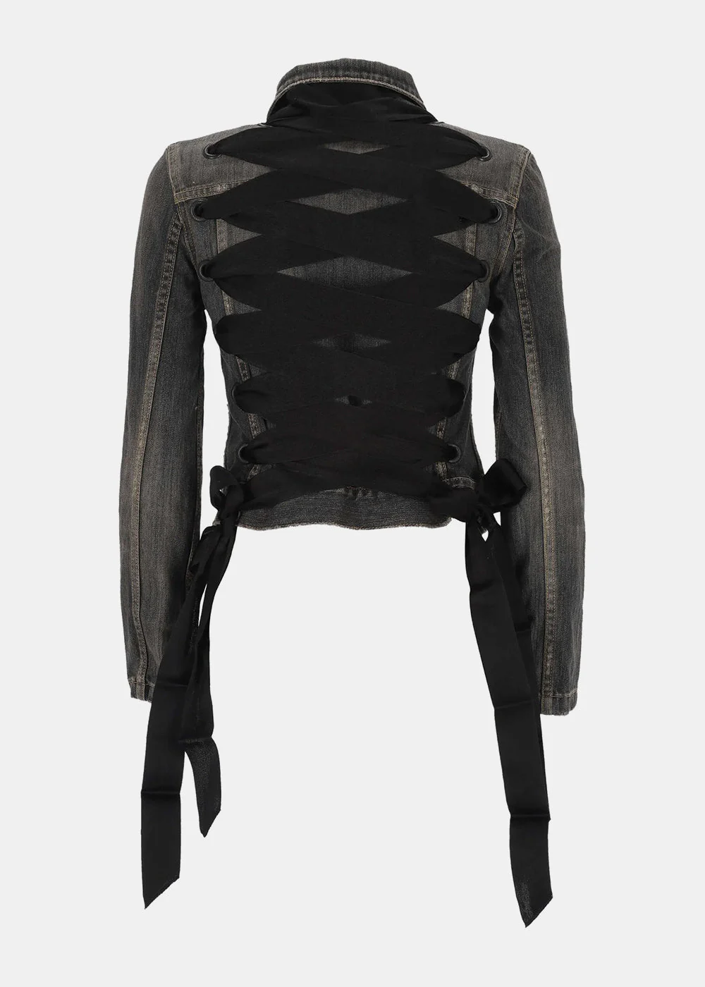 Balenciaga Lace-Up Jacket - Dark Grey - Image 2