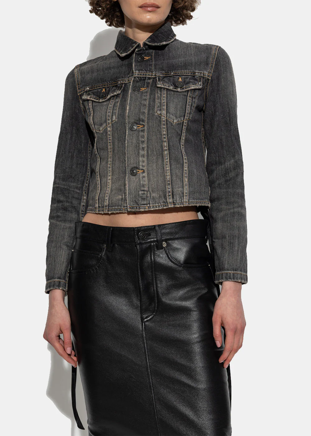 Balenciaga Lace-Up Jacket - Dark Grey - Image 3