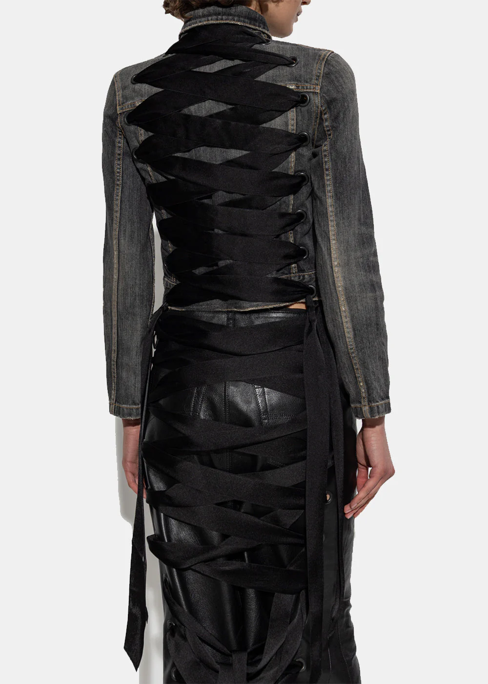 Balenciaga Lace-Up Jacket - Dark Grey - Image 4