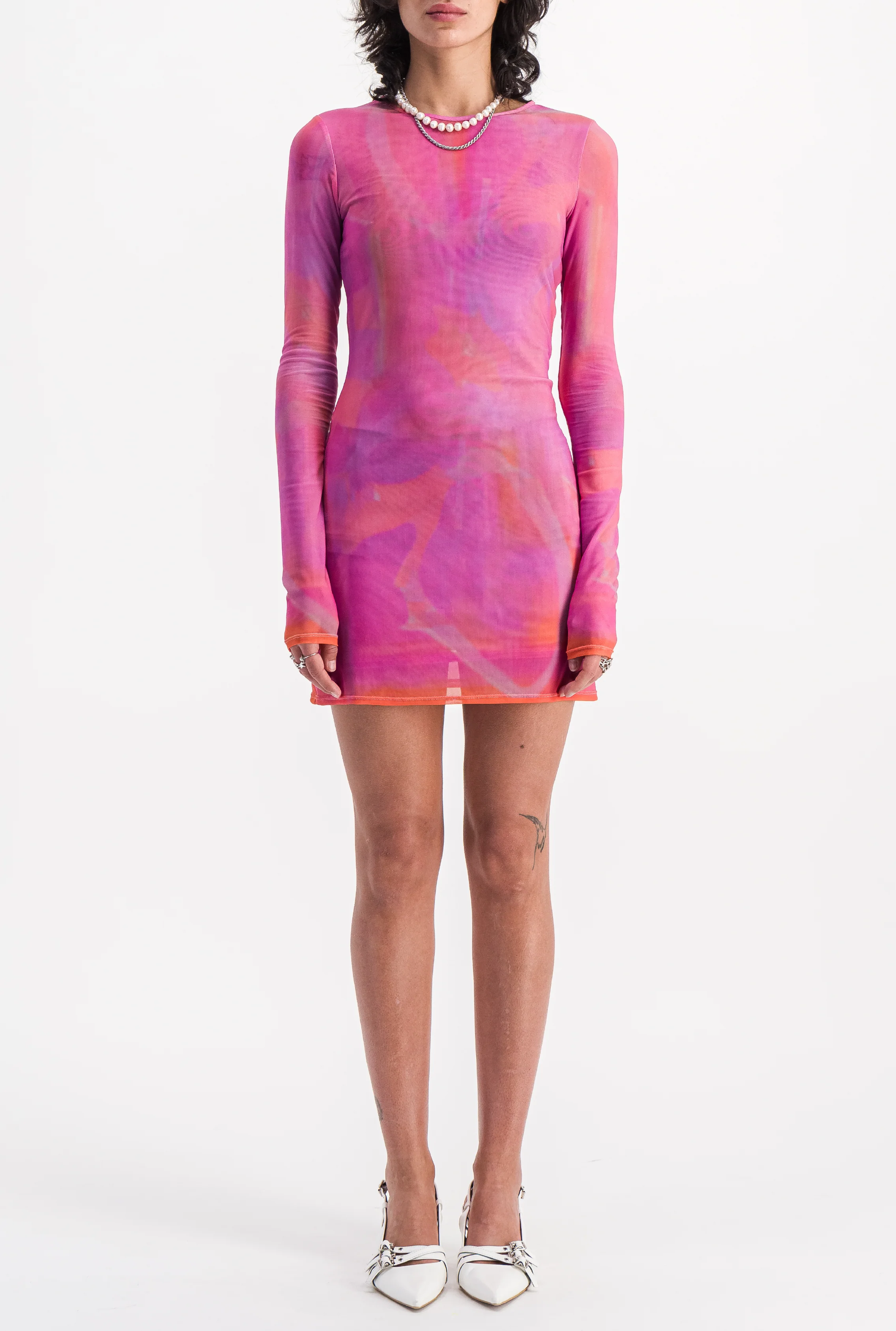 SAEMDI Mini Mesh Dress - Image 3