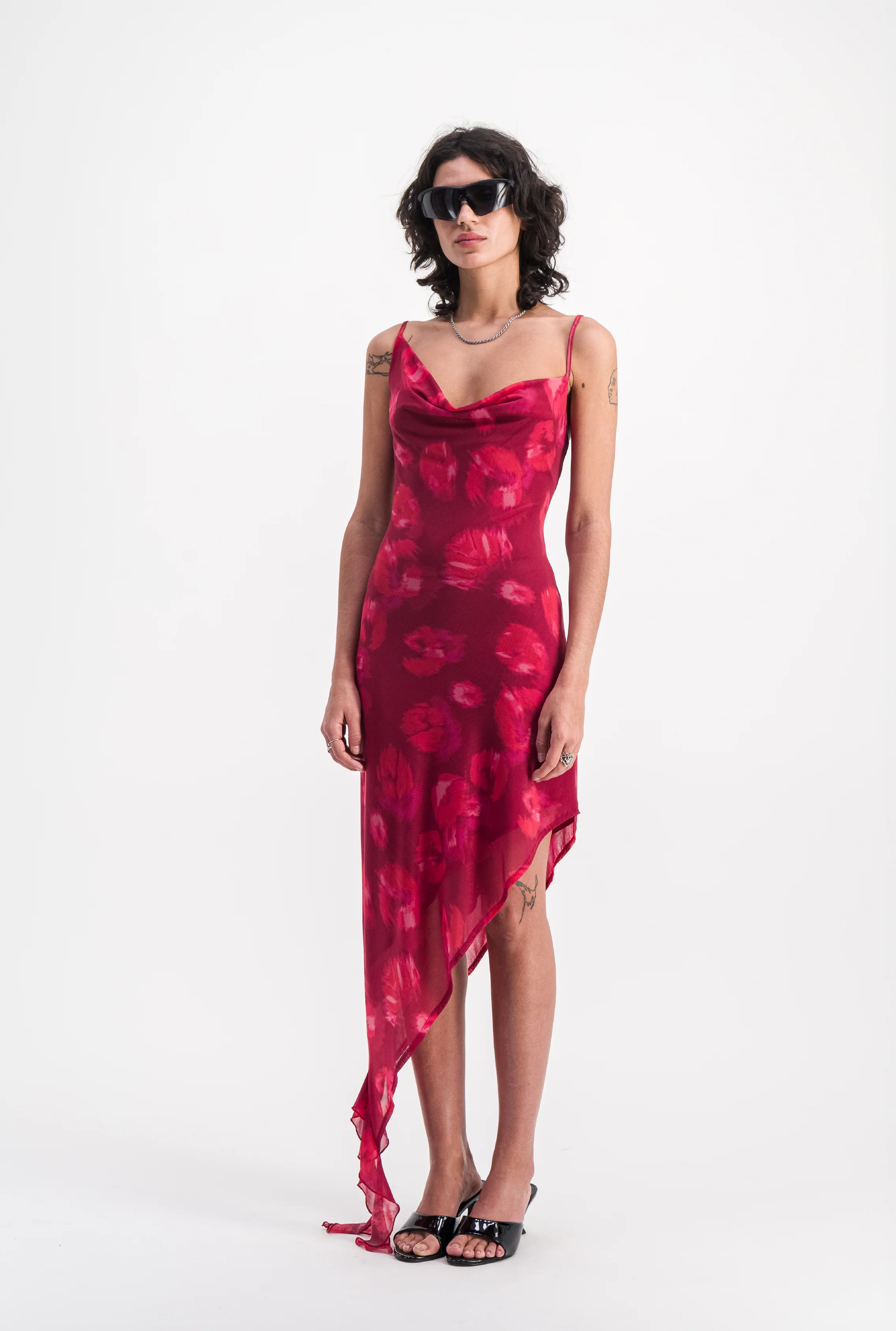 SAEMDI Waterfall Mesh Dress - Image 2