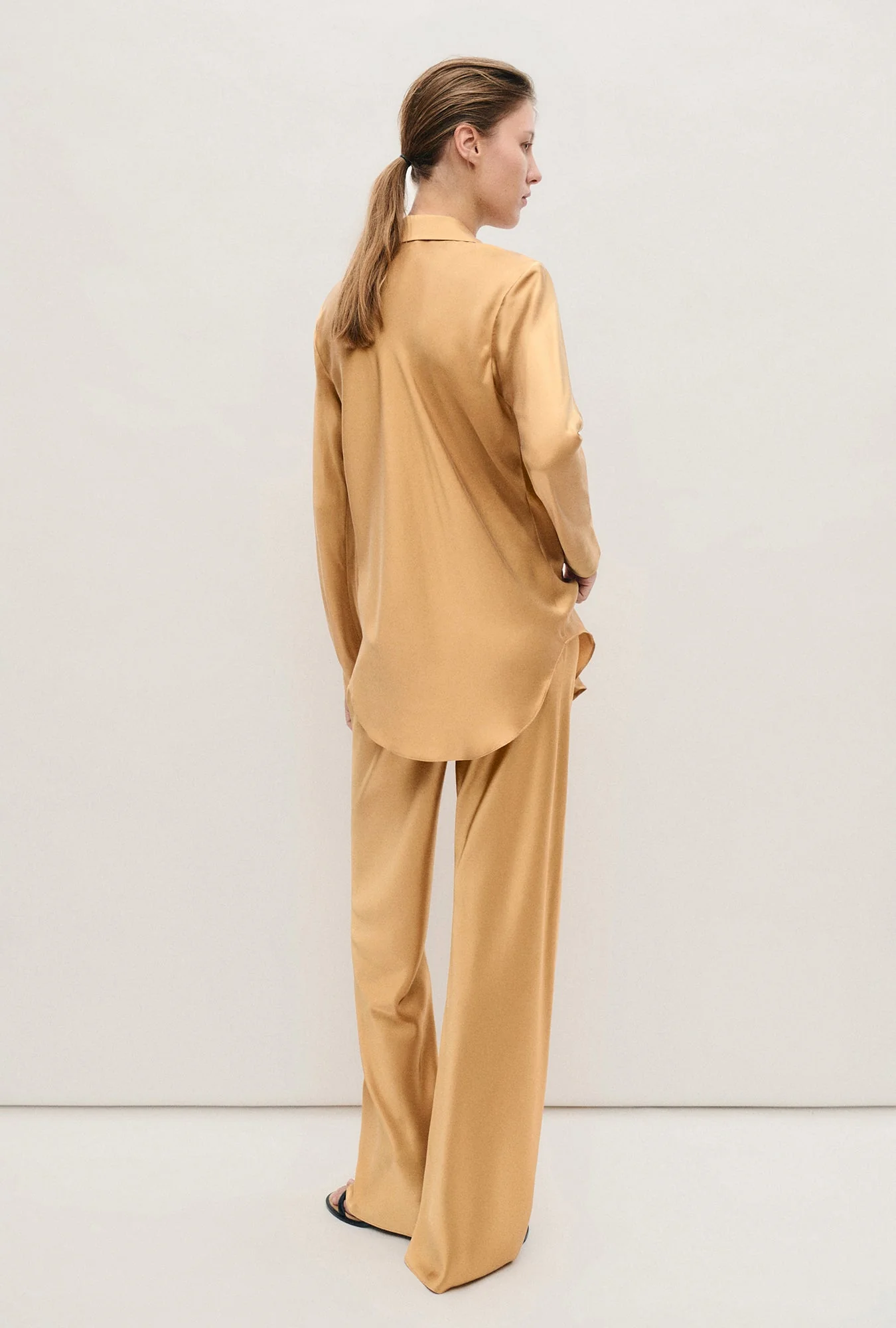 Silk Laundry Bias Cut Shirt - Cowrie - Image 3