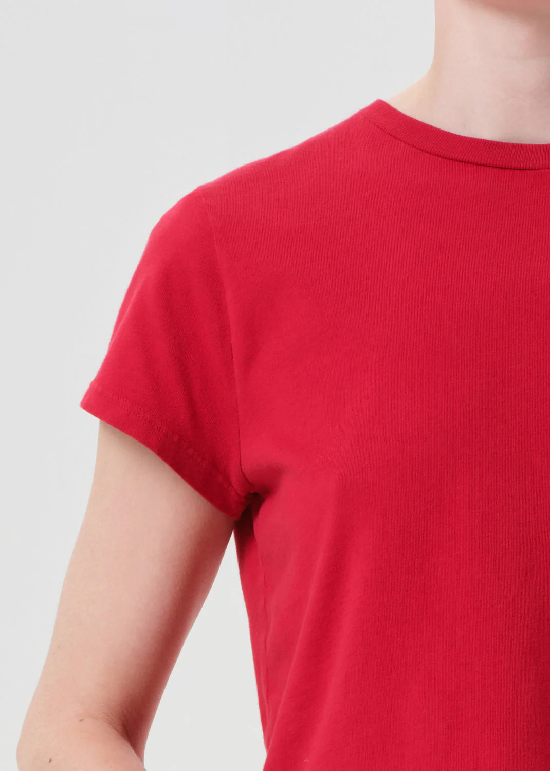AGOLDE Adine Shrunken Tee - Tomato - Image 3
