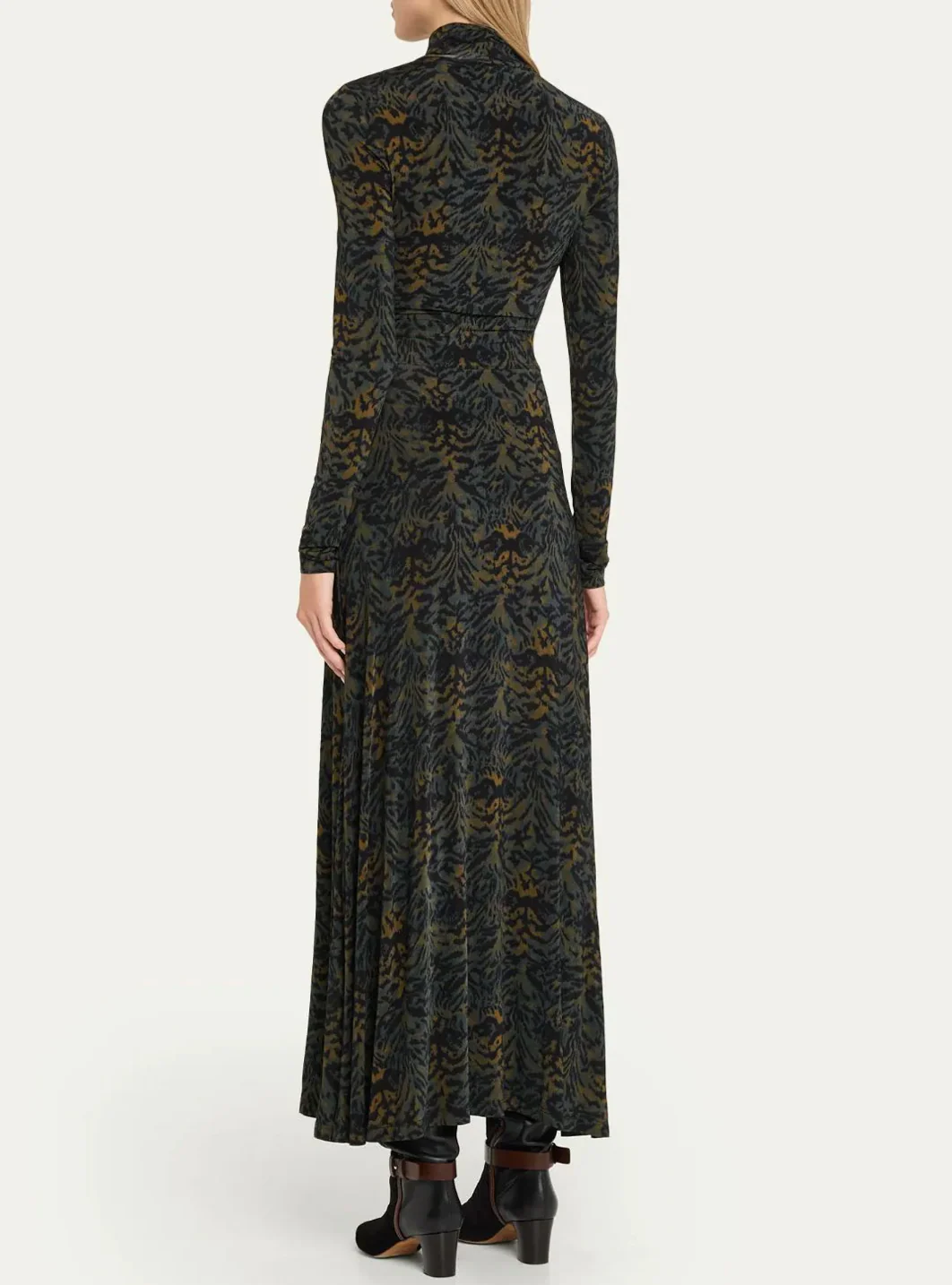 Ulla Johnson Koa Jersey Ruched Front Turtleneck Dress - Image 3