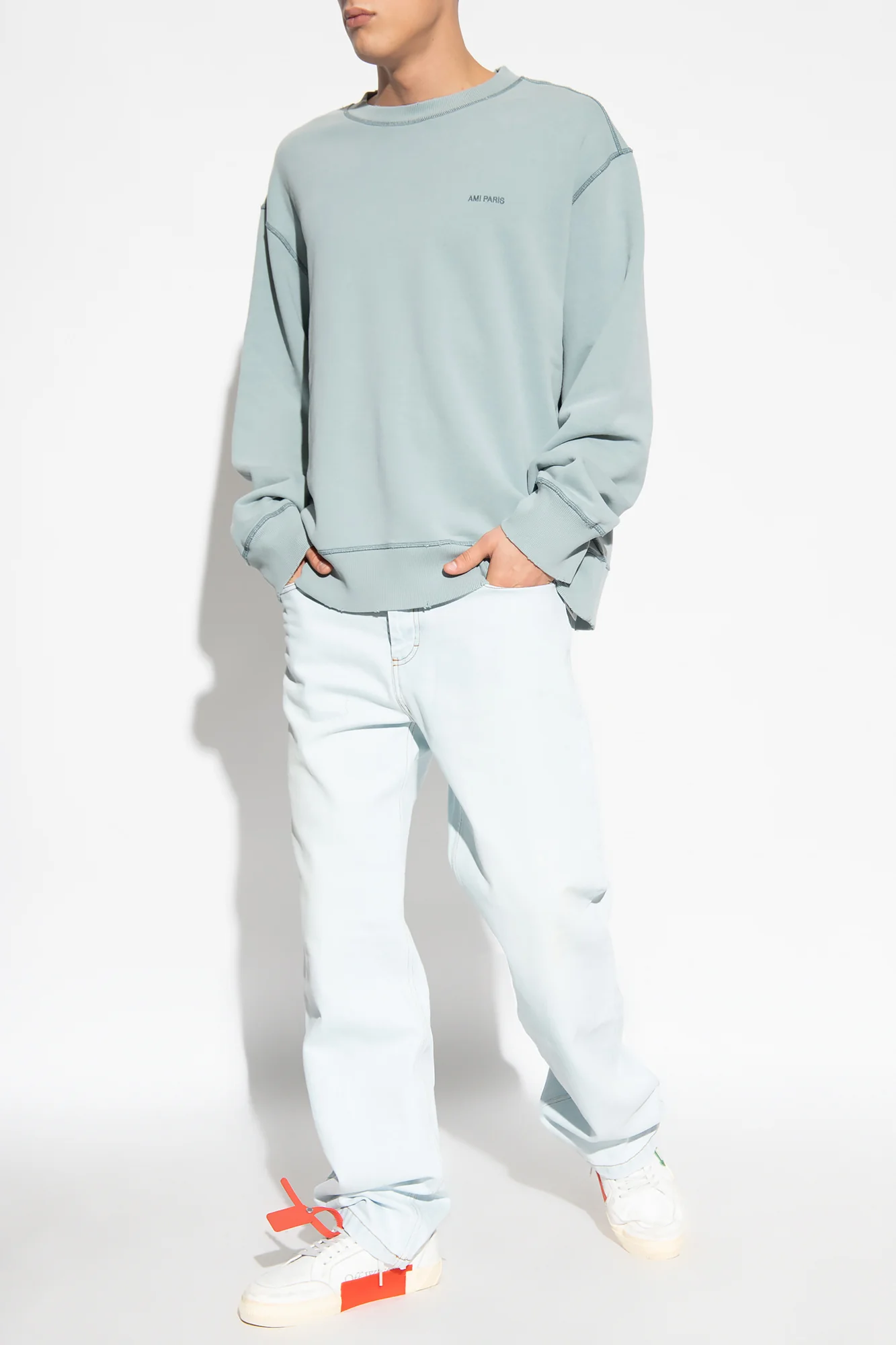 AMI / STK Tunic Top - Aquamarine - Image 2