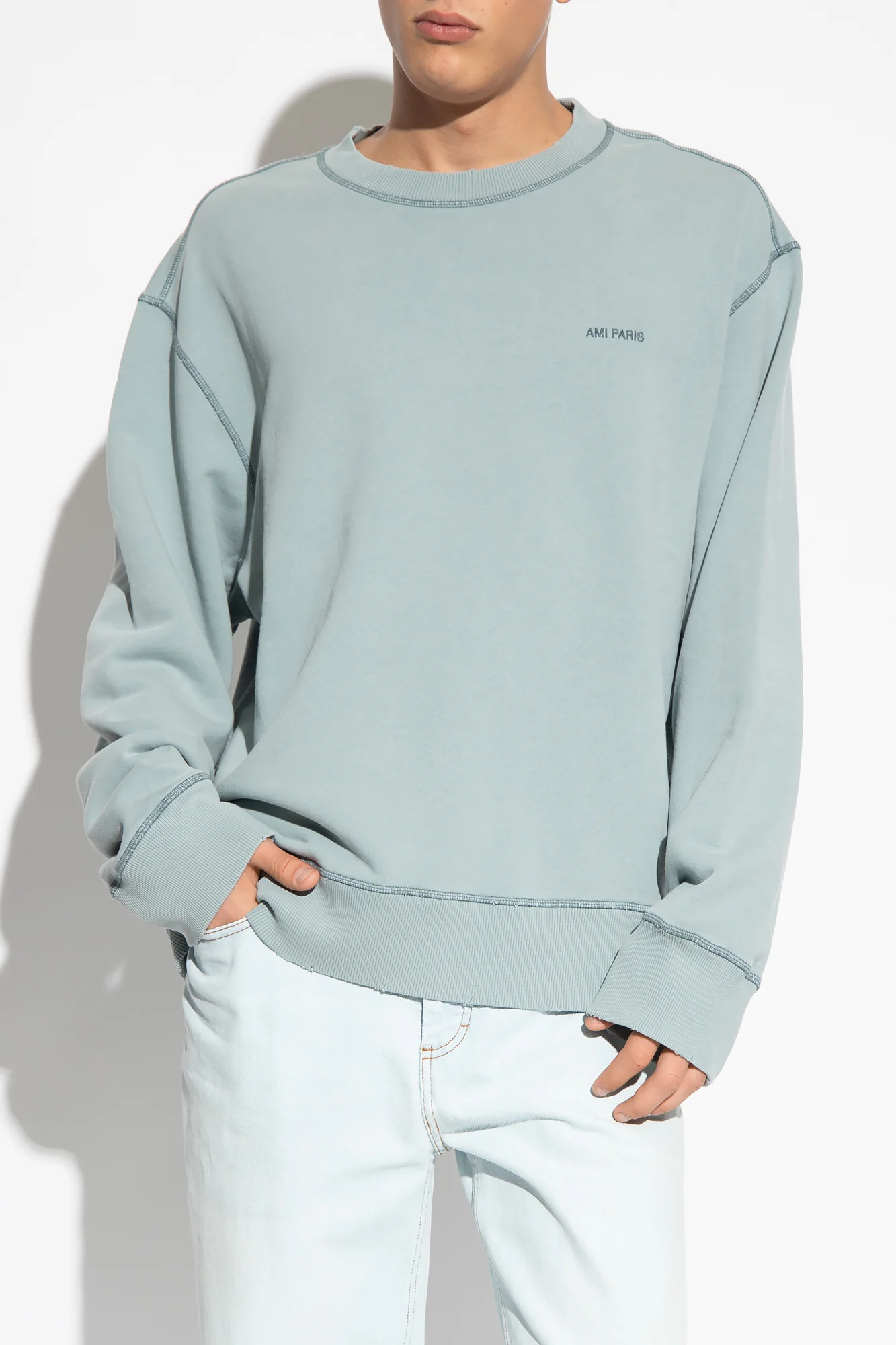 AMI / STK Tunic Top - Aquamarine - Image 3
