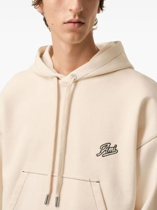 AMI Hoodie - White Creme - Image 3