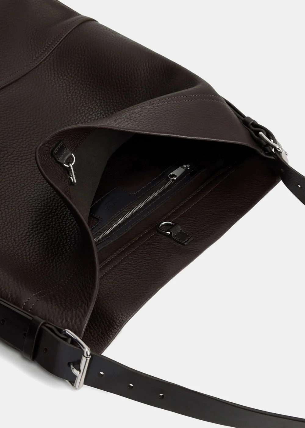 Lemaire Belted Tote Bag - Dark Chocolate - Image 5