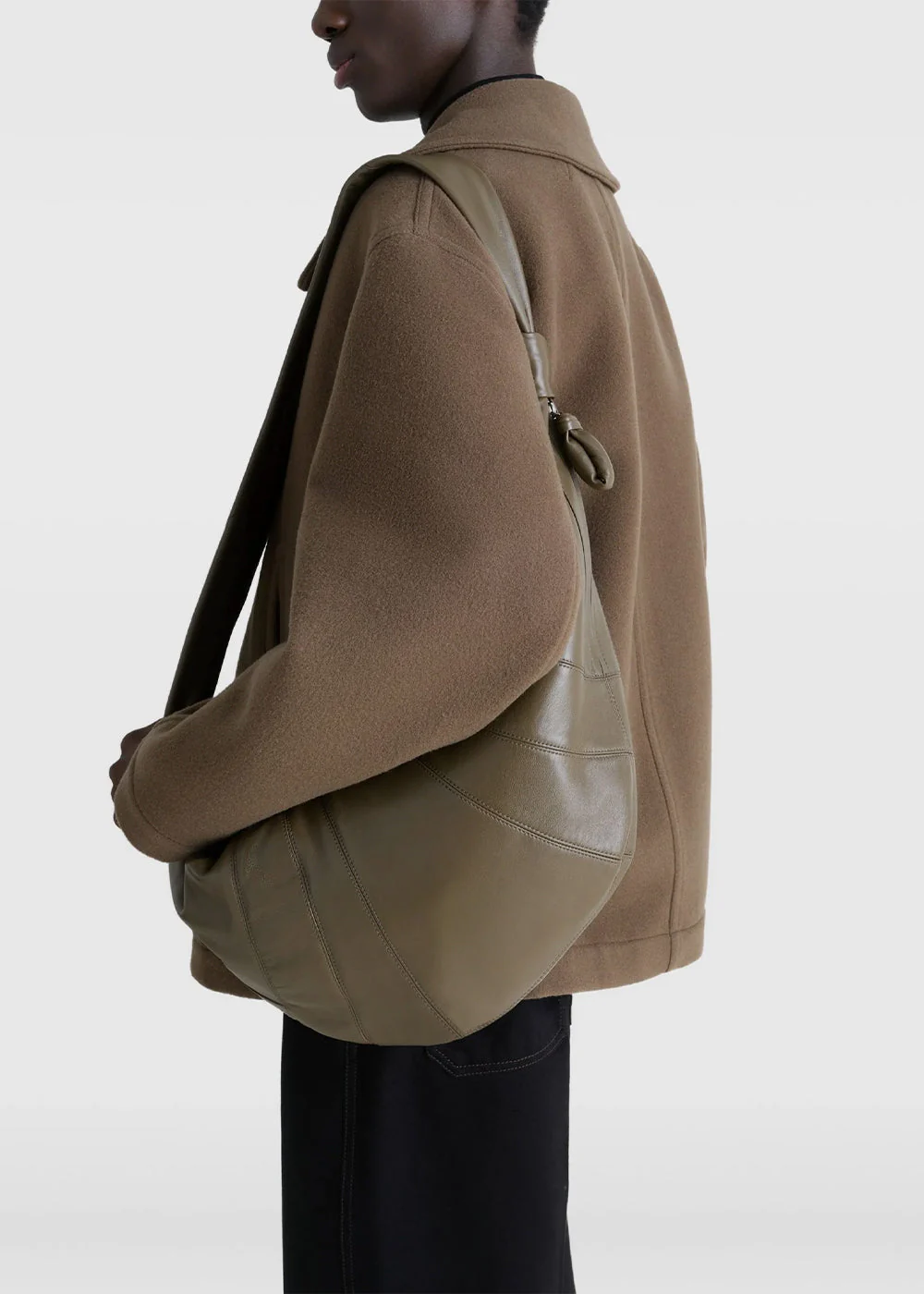 Lemaire Large Croissant Bag - Dark Khaki - Image 2