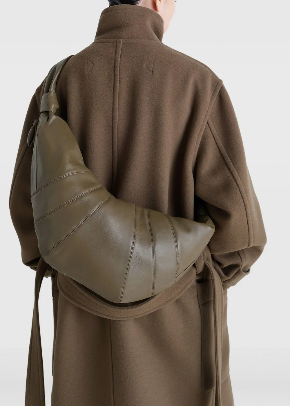 Lemaire Large Croissant Bag - Dark Khaki - Image 3