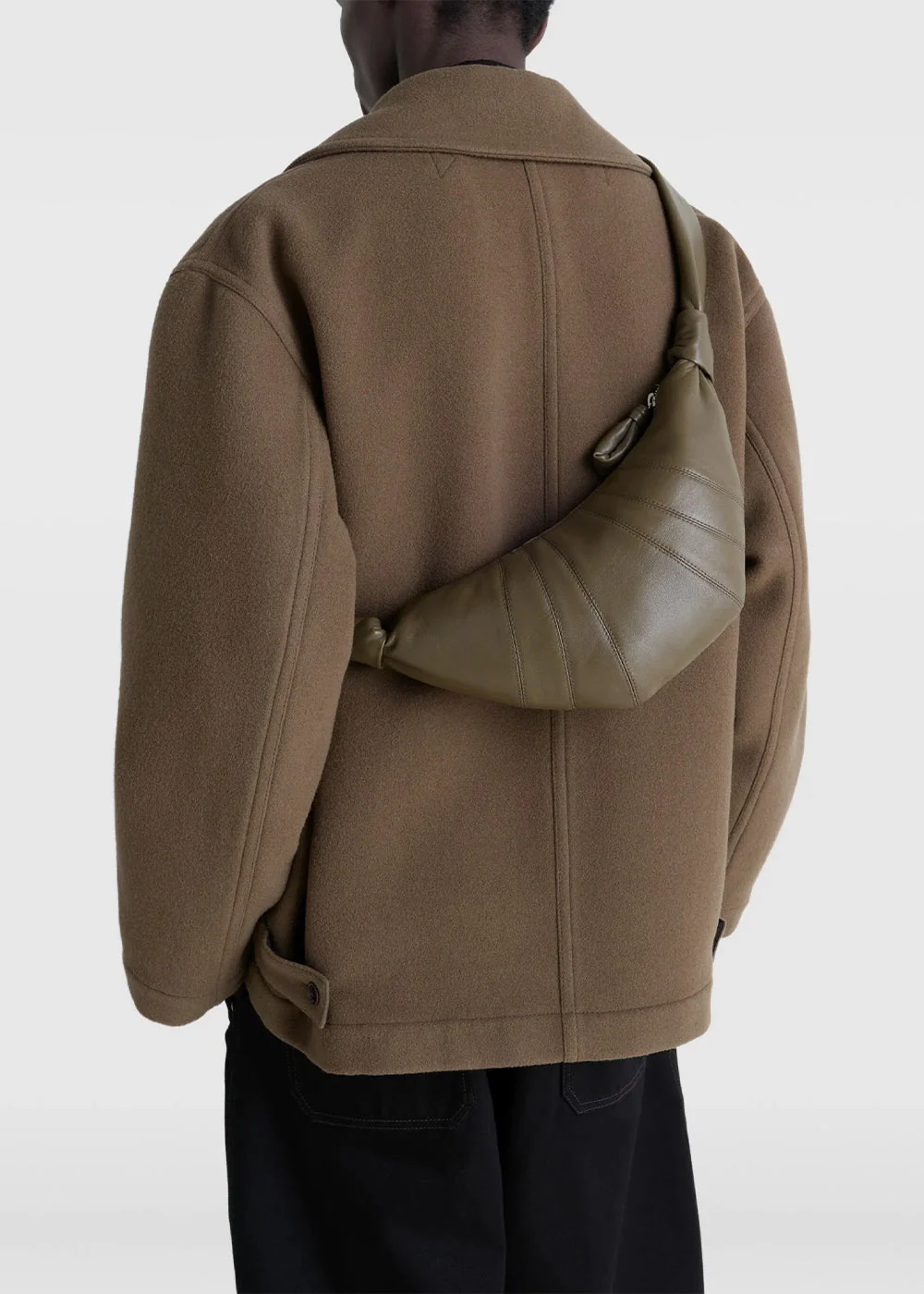 Lemaire Small Croissant Bag - Dark Khaki - Image 4