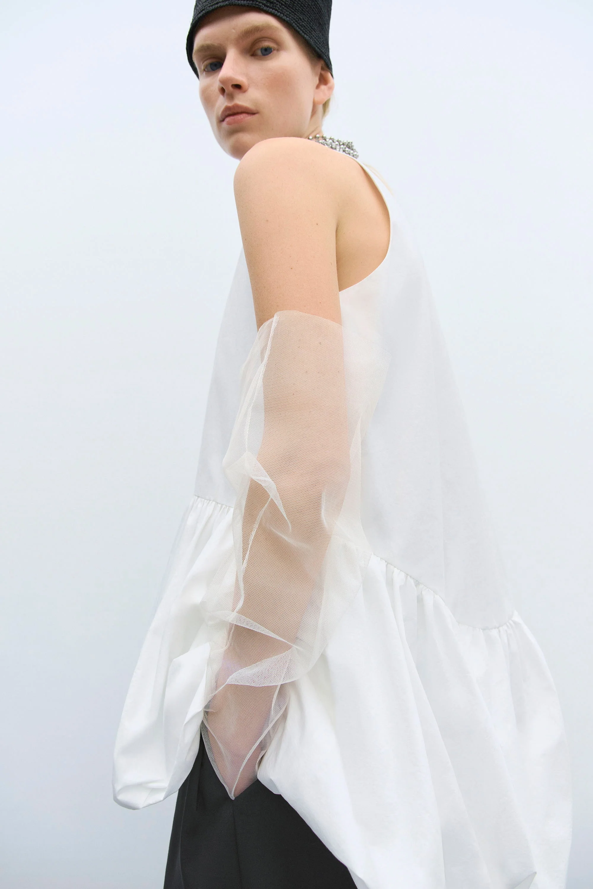 Cordera Balloon Mini Dress - Image 4