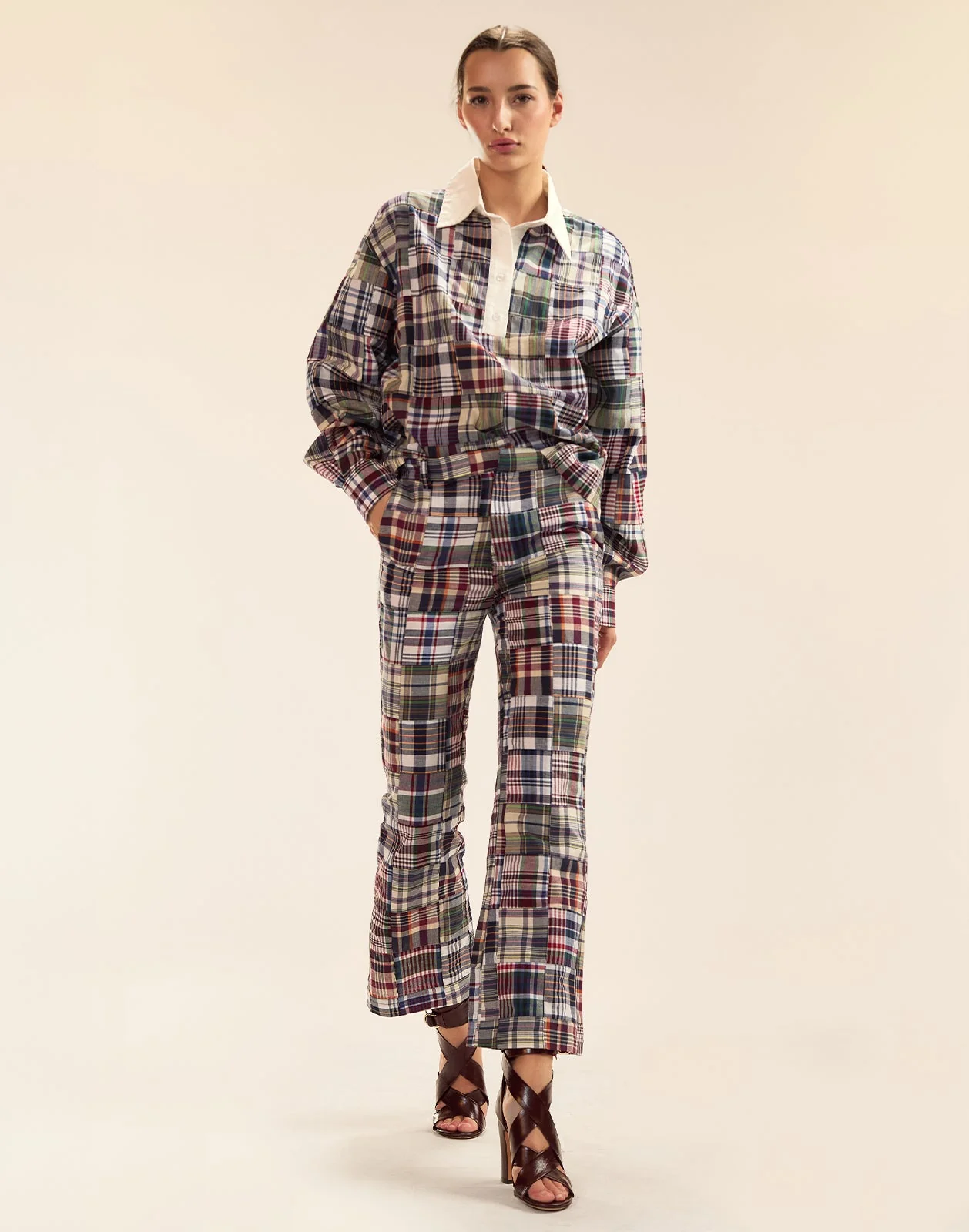 Cynthia Rowley Marisol Madras Rugby Shirt - Plaid - Image 4