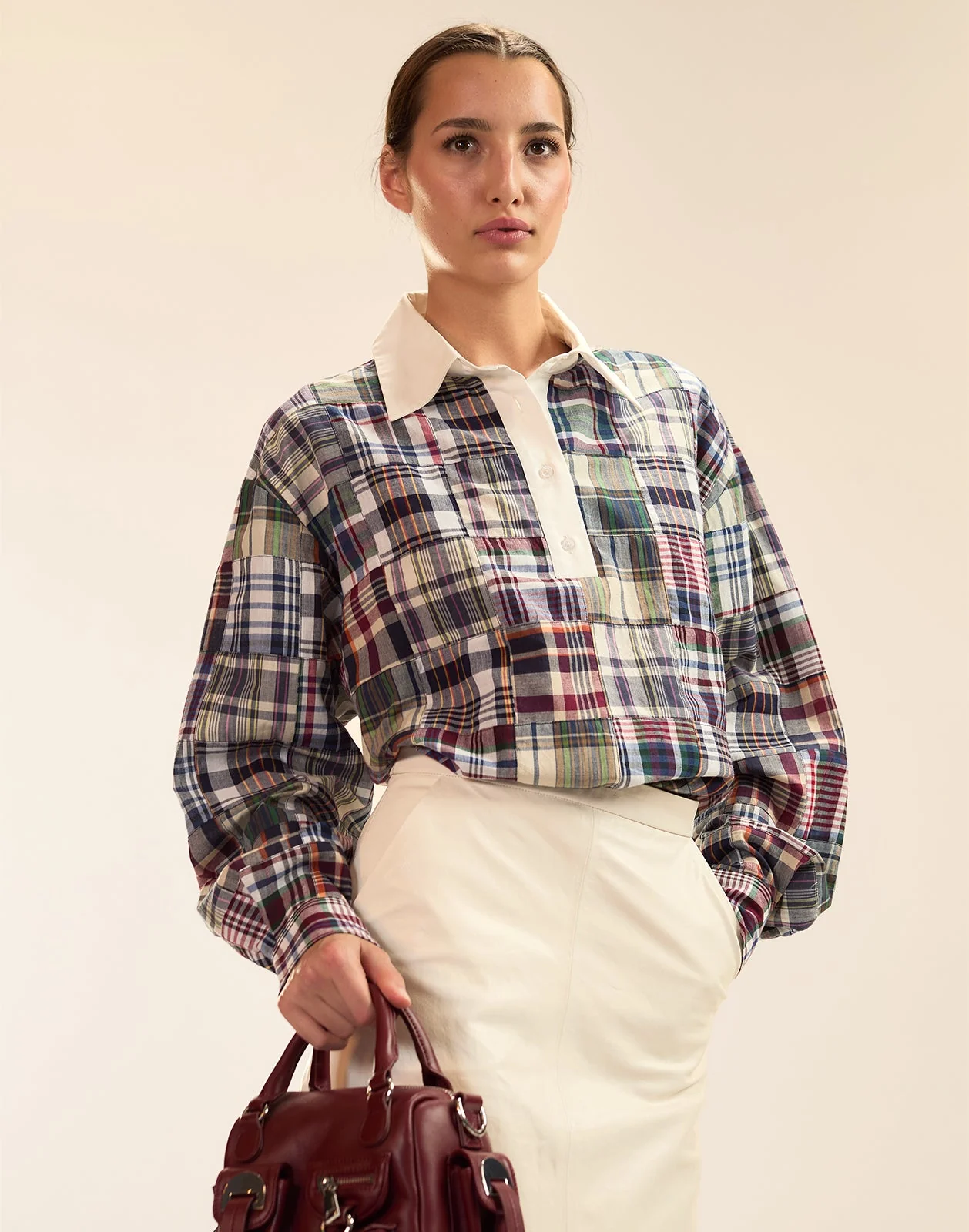 Cynthia Rowley Marisol Madras Rugby Shirt - Plaid - Image 6