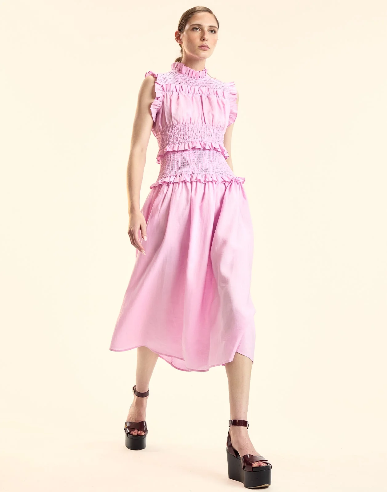Cynthia Rowley Tulum Ramie Dress - Pink