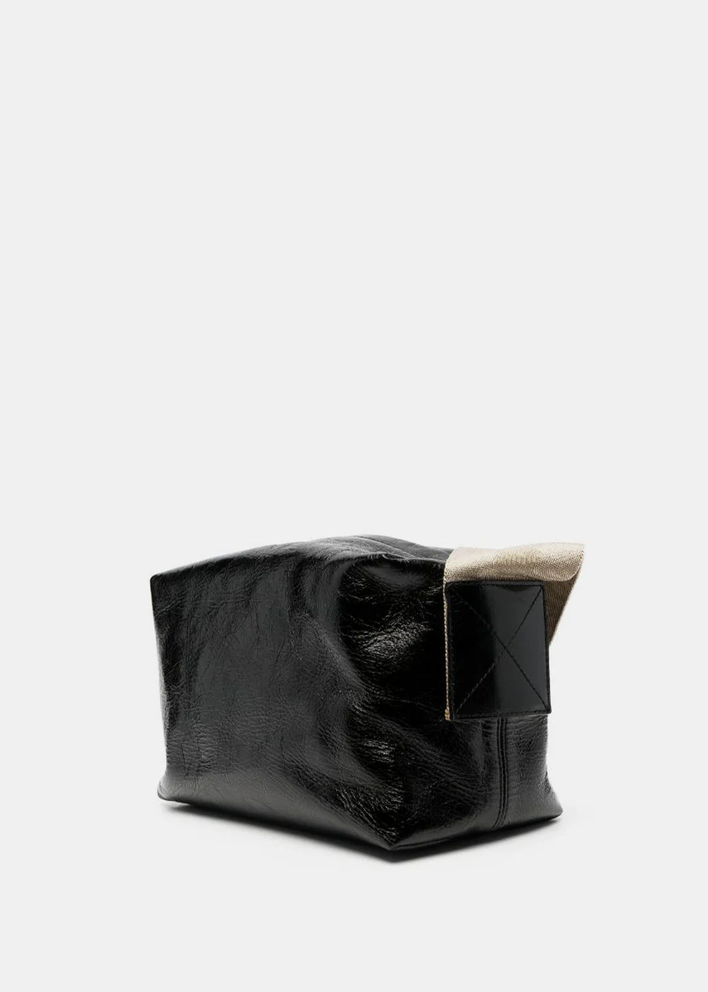 Uma Wang Medium Tofu Bag - Black/Mustard - Image 3