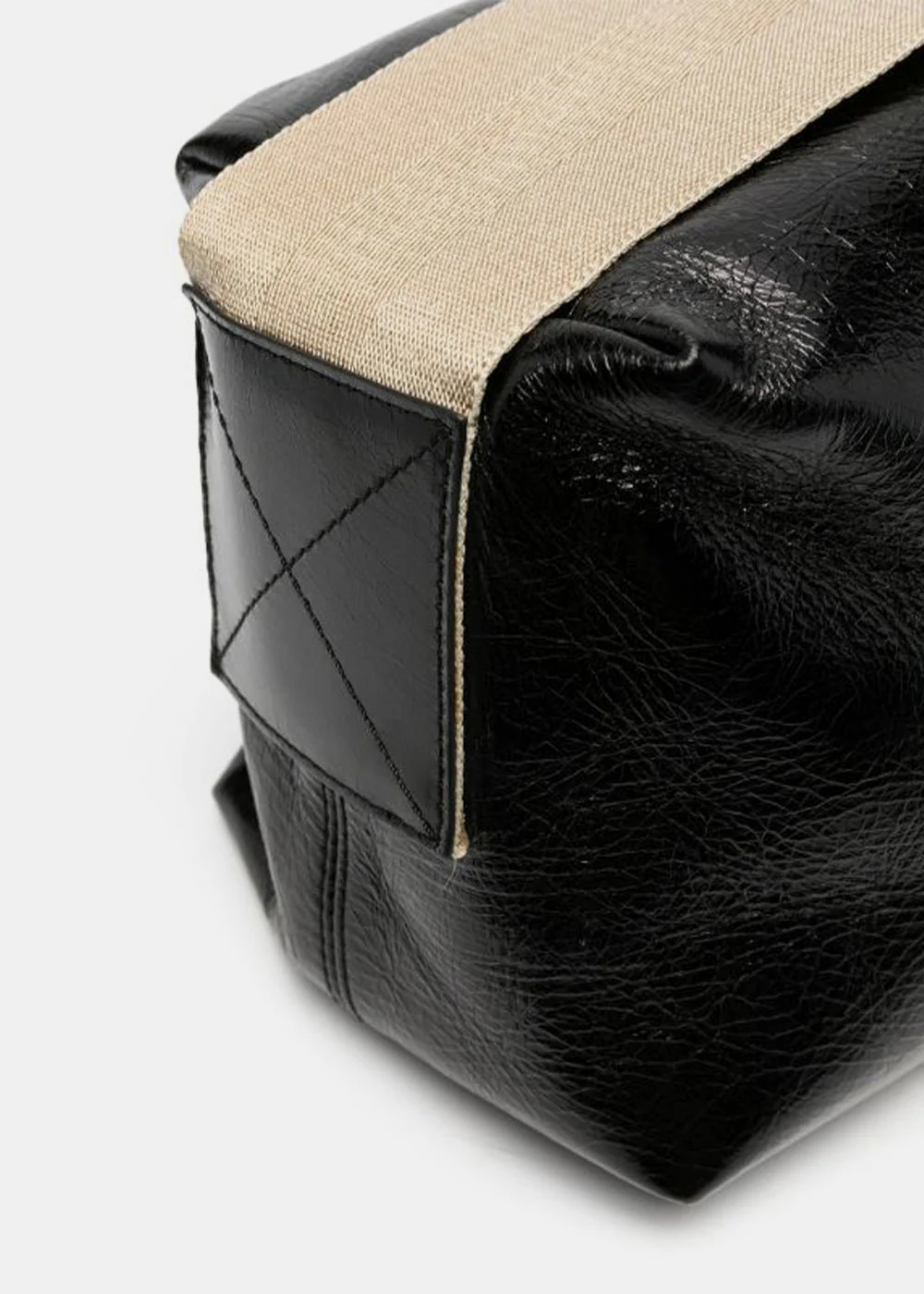 Uma Wang Medium Tofu Bag - Black/Mustard - Image 4