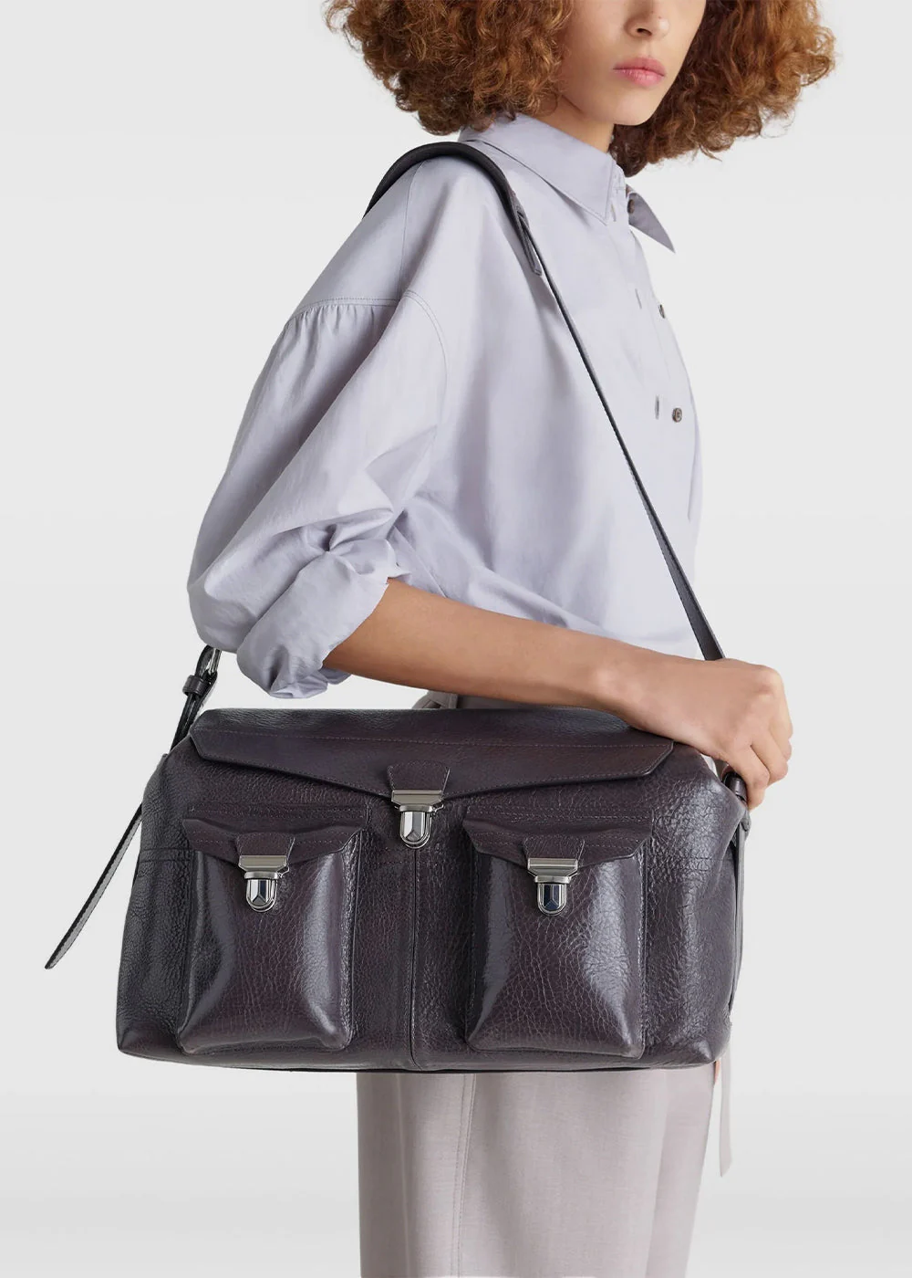 Lemaire Week-End Gear Bag - Dark Mink - Image 2