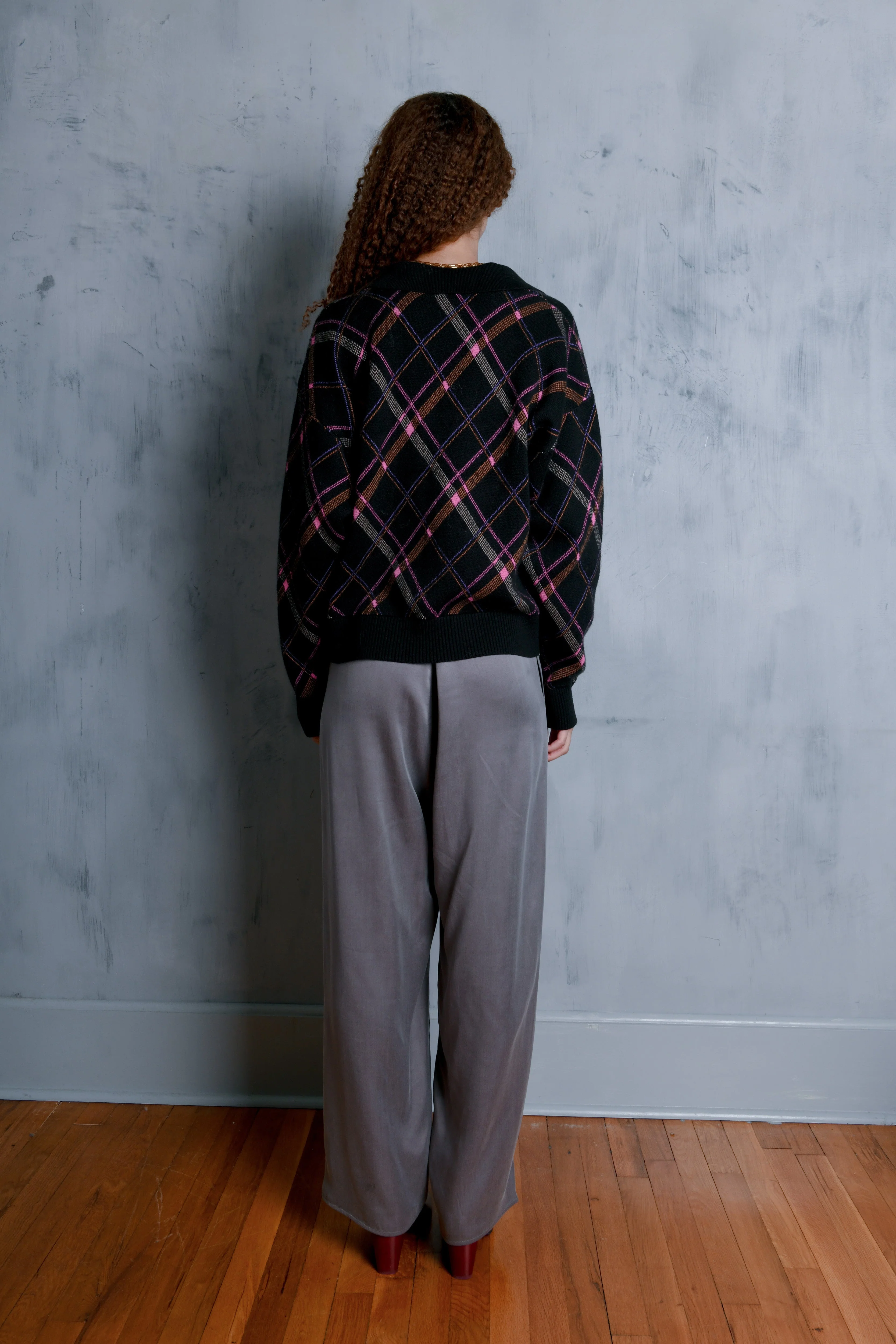 Untitled in Motion Knit Polo Viv Plaid - Image 3