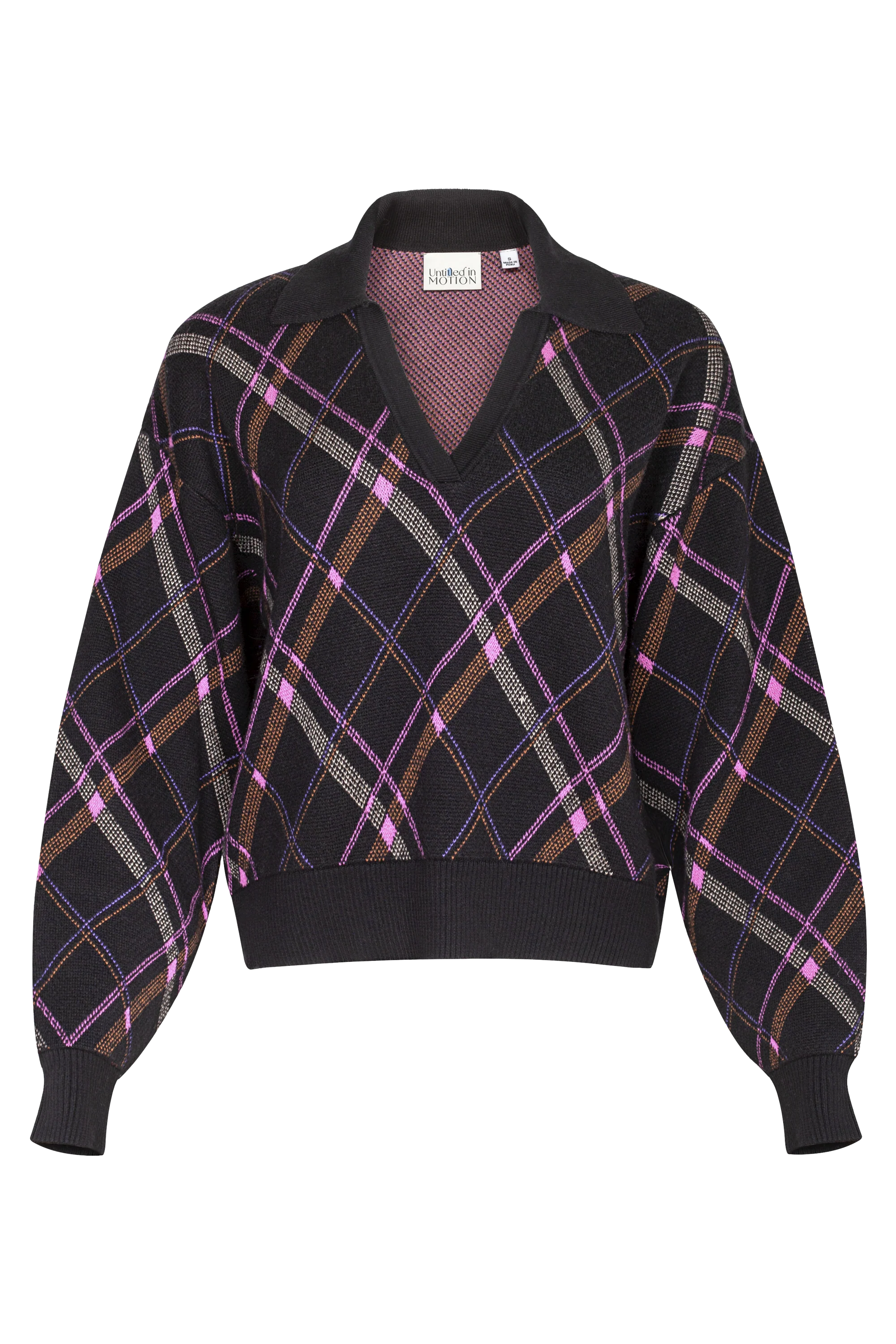 Untitled in Motion Knit Polo Viv Plaid - Image 4