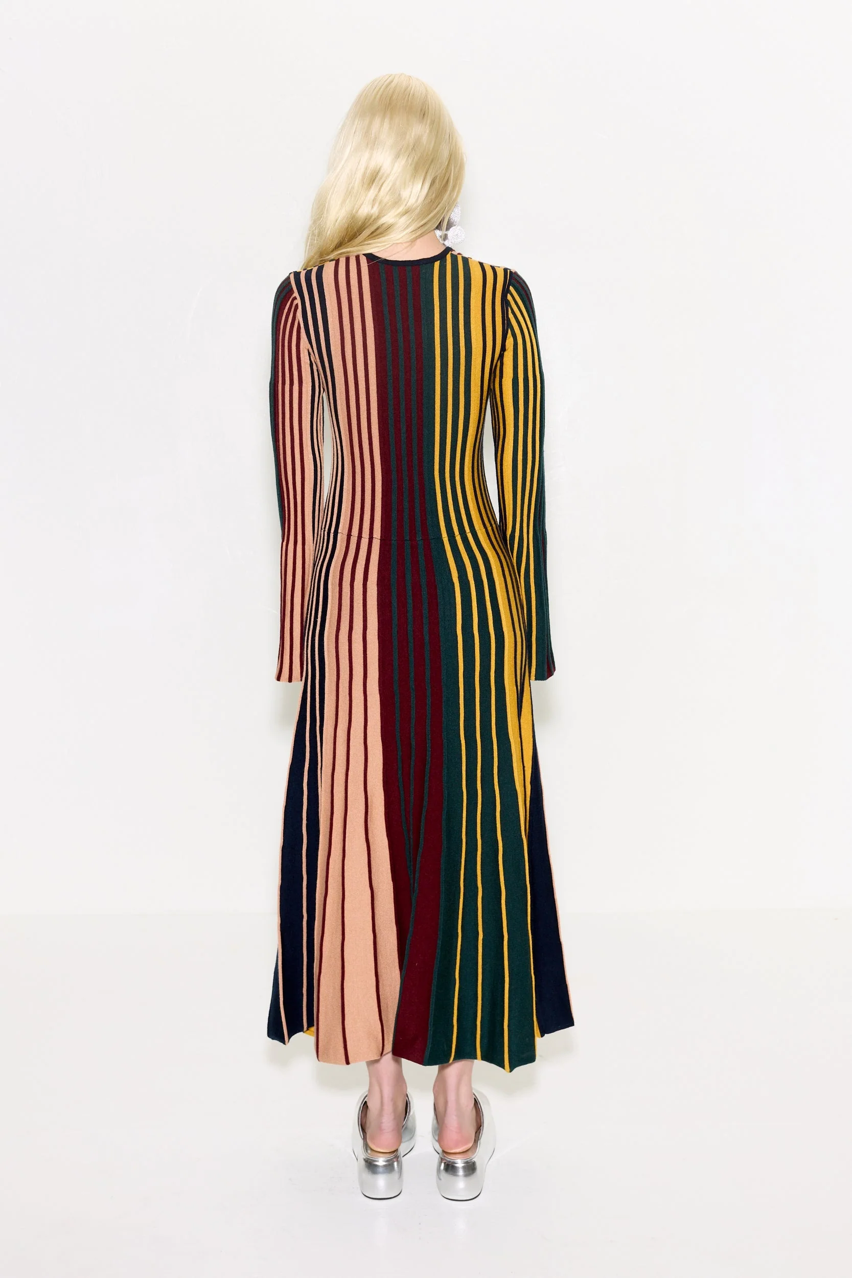 Simon Miller Celia Knit Dress - Multi Color Rib - Image 4
