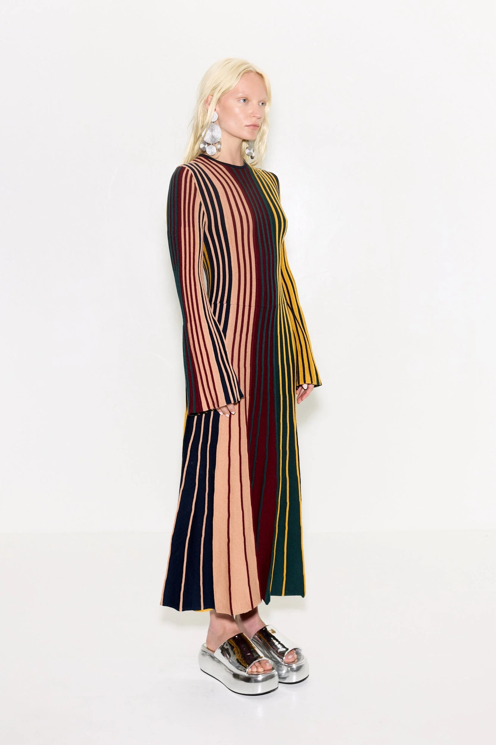 Simon Miller Celia Knit Dress - Multi Color Rib - Image 5