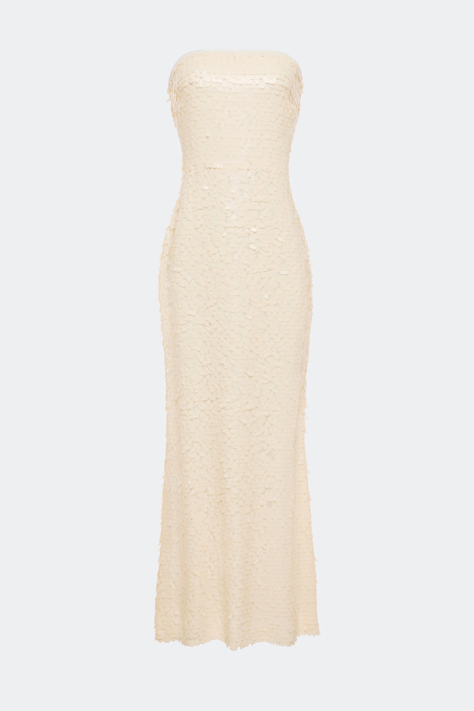 Simon Miller Sculpty Strapless Sequin Dress - Bone - Image 2
