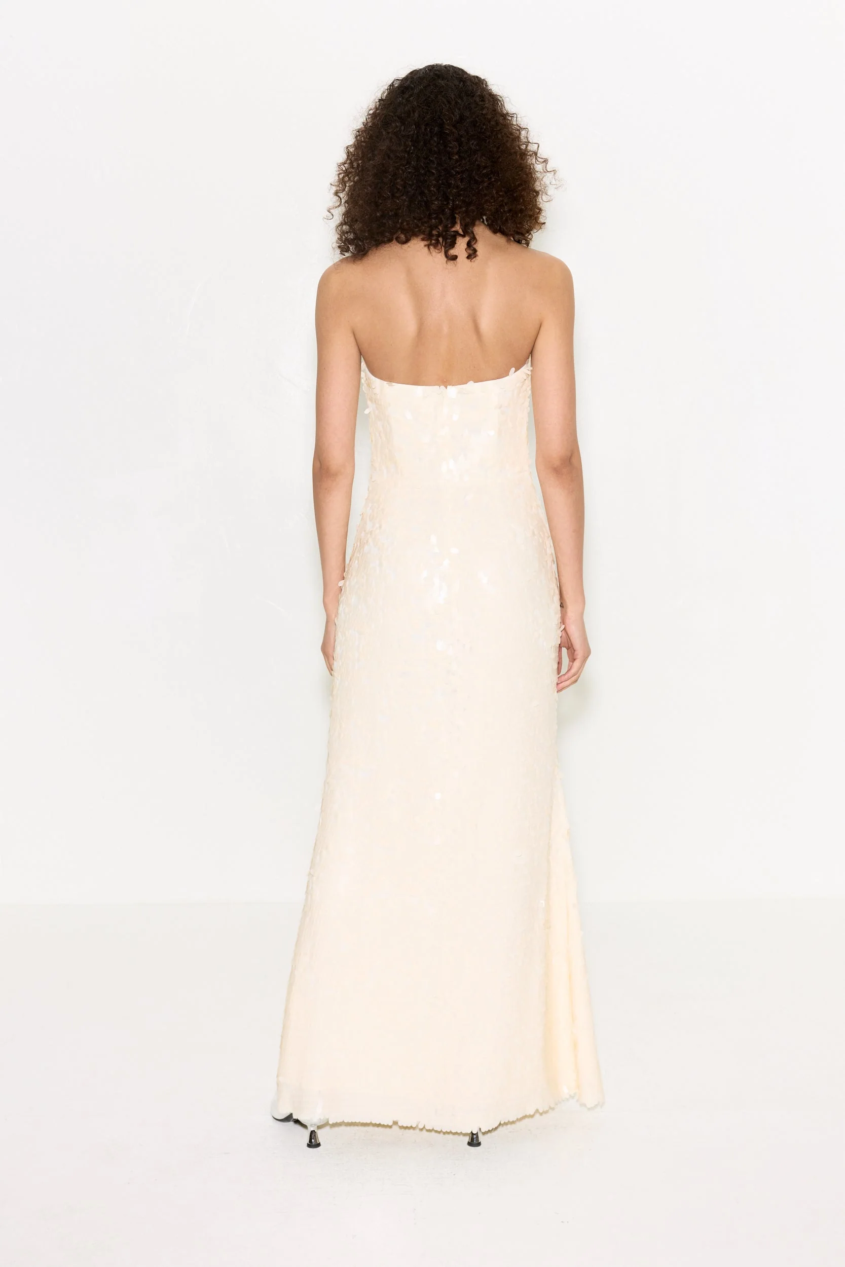Simon Miller Sculpty Strapless Sequin Dress - Bone - Image 5