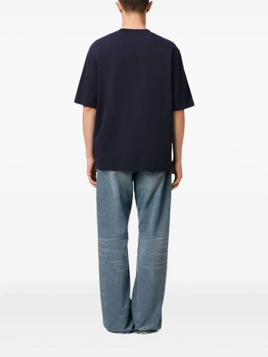 AMI Short Sleeve T-Shirt - Navy - Image 4