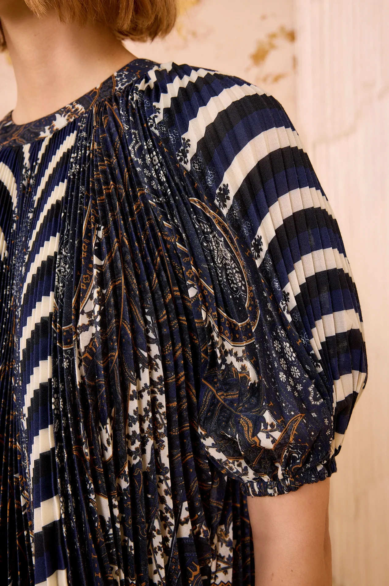 Ulla Johnson Dafne Pleated Short Sleeve Blouse - Image 3