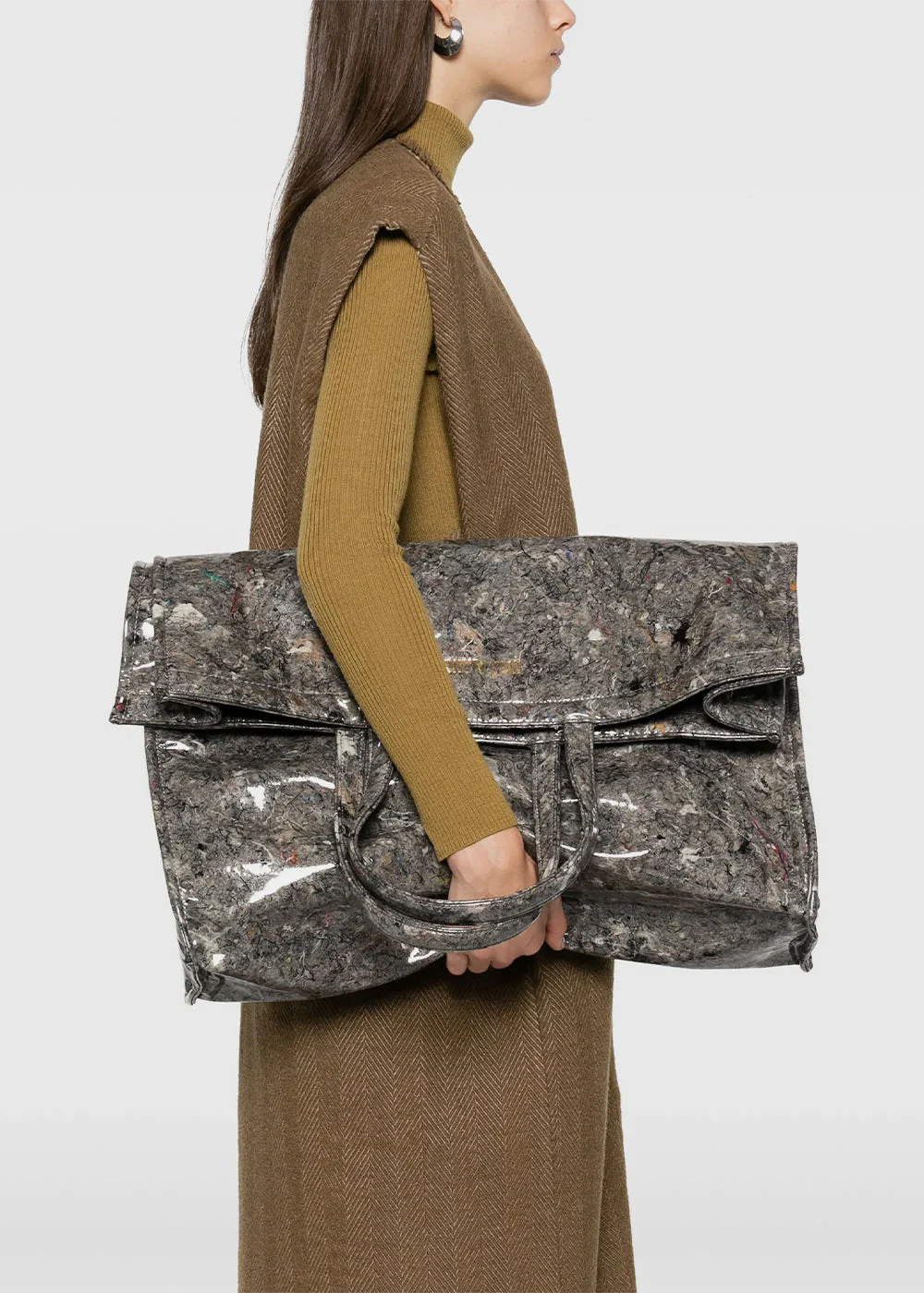 Uma Wang Big Shopping Bag - Grey Brown - Image 2