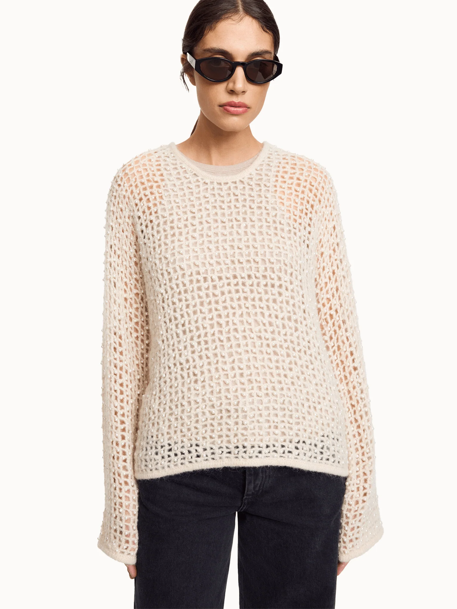 By Malene Birger Amil Sweater - Oyster Gray - Image 2