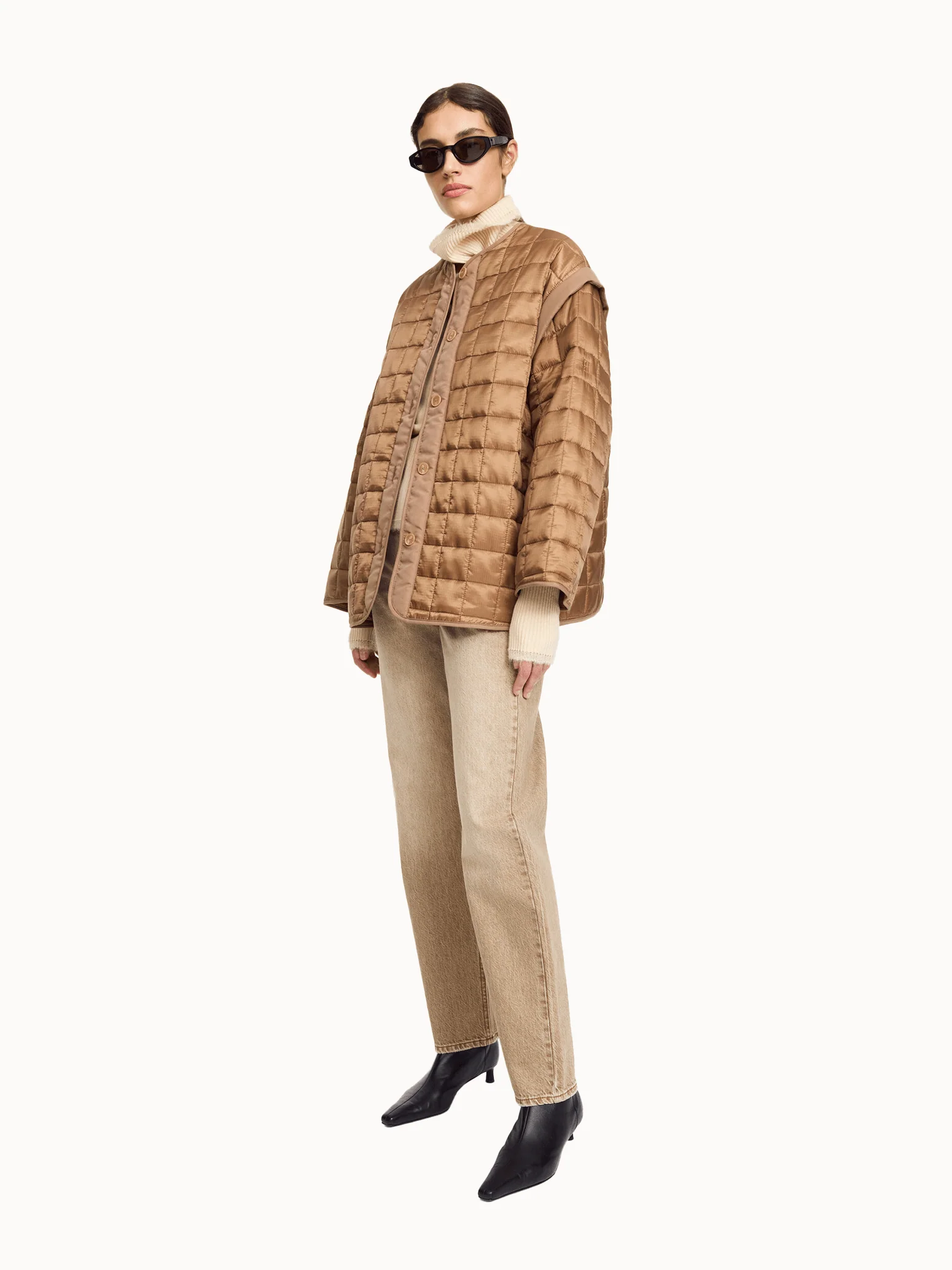 By Malene Birger Edith Padded Jacket - Toasted Coconut - Image 3