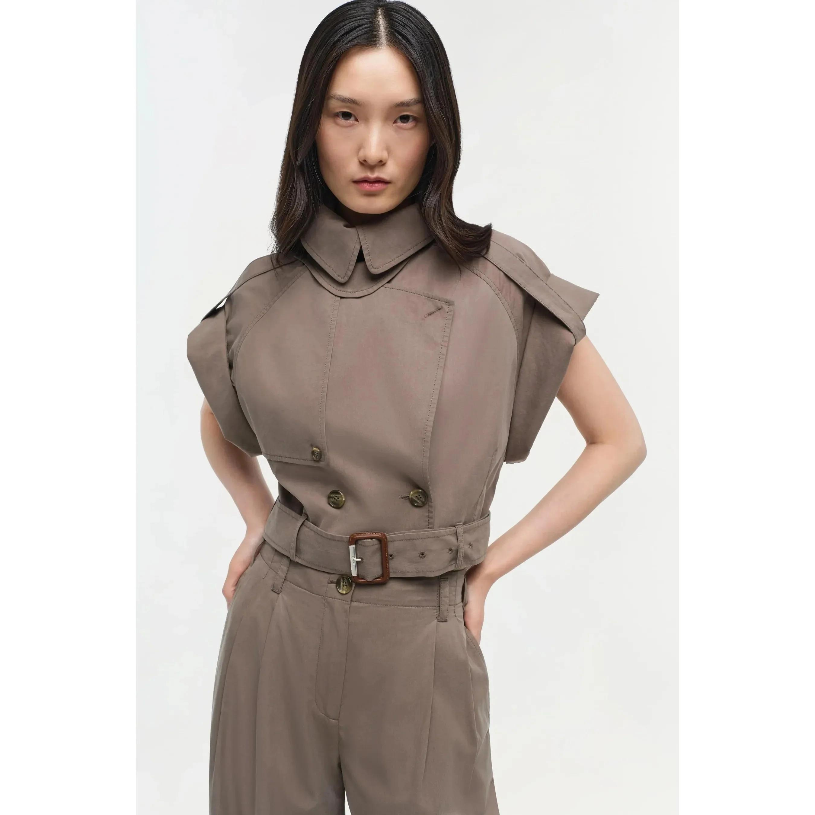 Jonathan Simkhai Haydin Linen Cargo Pant - Faded Olive - Image 2