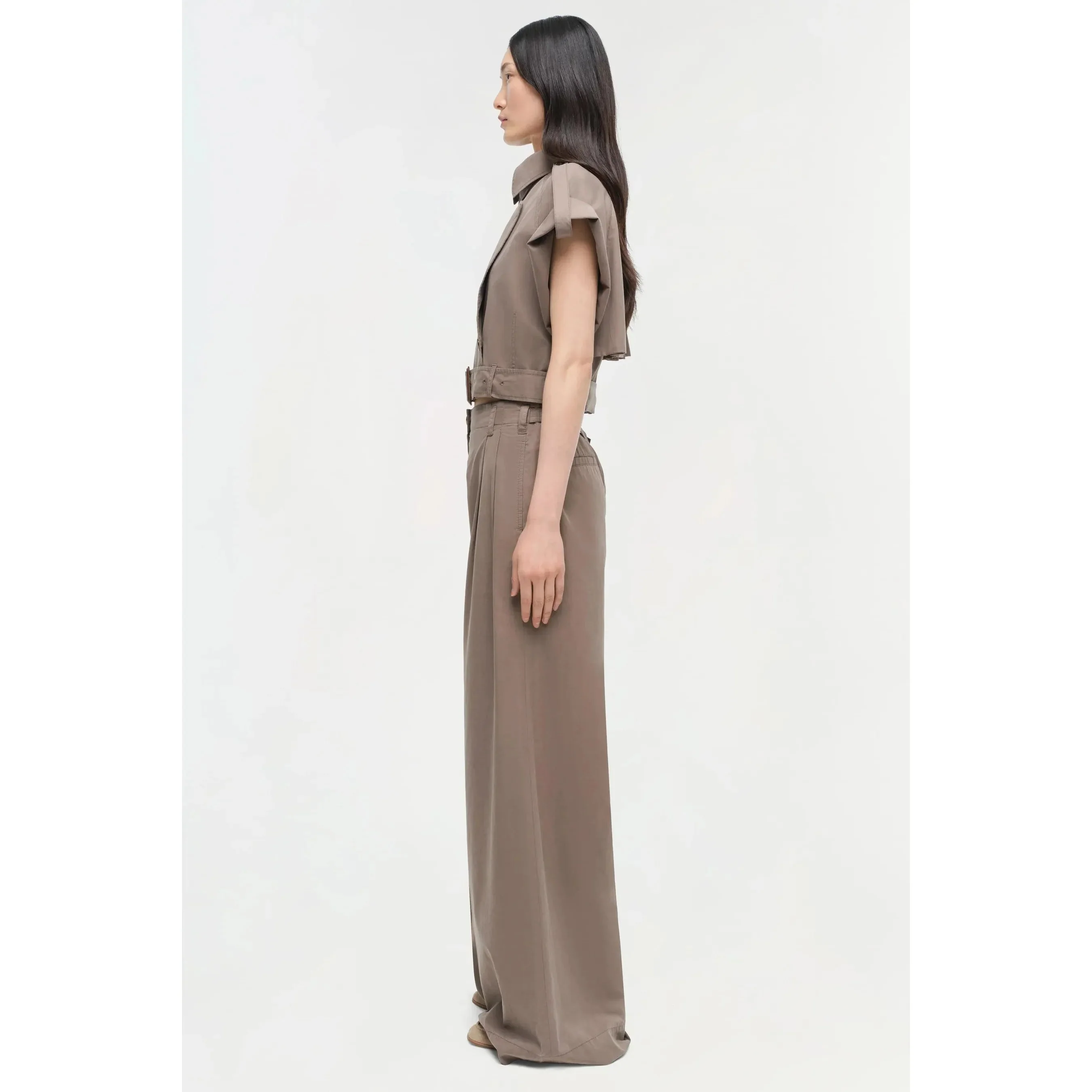 Jonathan Simkhai Haydin Linen Cargo Pant - Faded Olive - Image 3