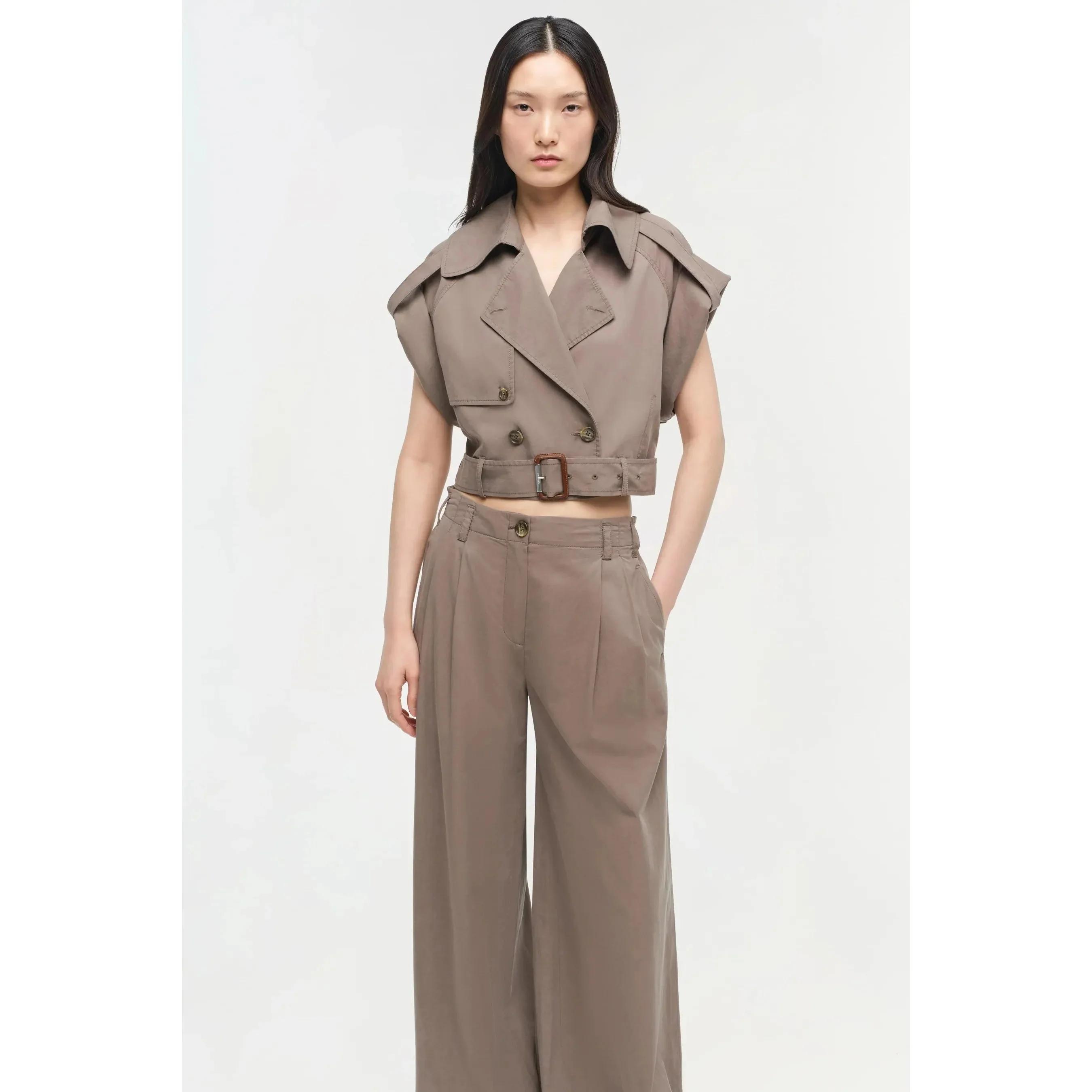 Jonathan Simkhai Haydin Linen Cargo Pant - Faded Olive - Image 5