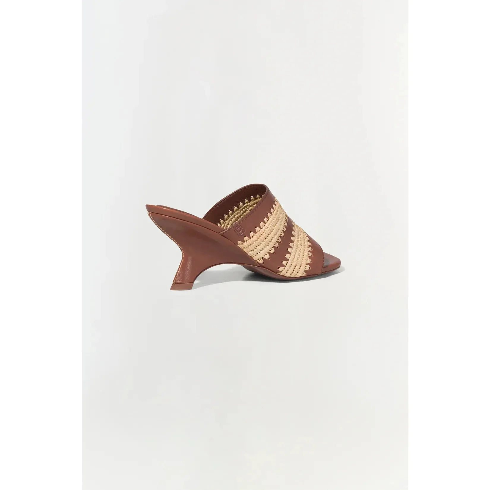 Jonathan Simkhai Shadow Mule Raffia Sandal - Sable - Image 2