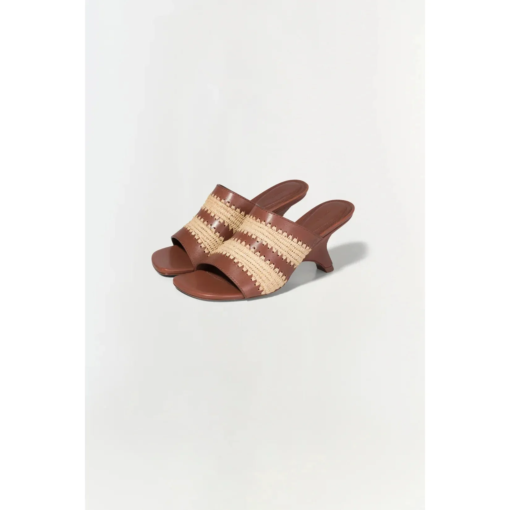 Jonathan Simkhai Shadow Mule Raffia Sandal - Sable - Image 4