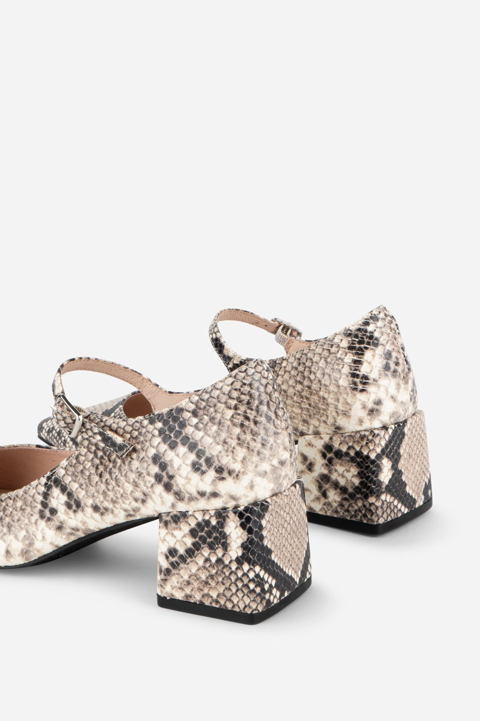 "INTENTIONALLY __________." Bond Snake Mary Jane Heel - Black White - Image 5
