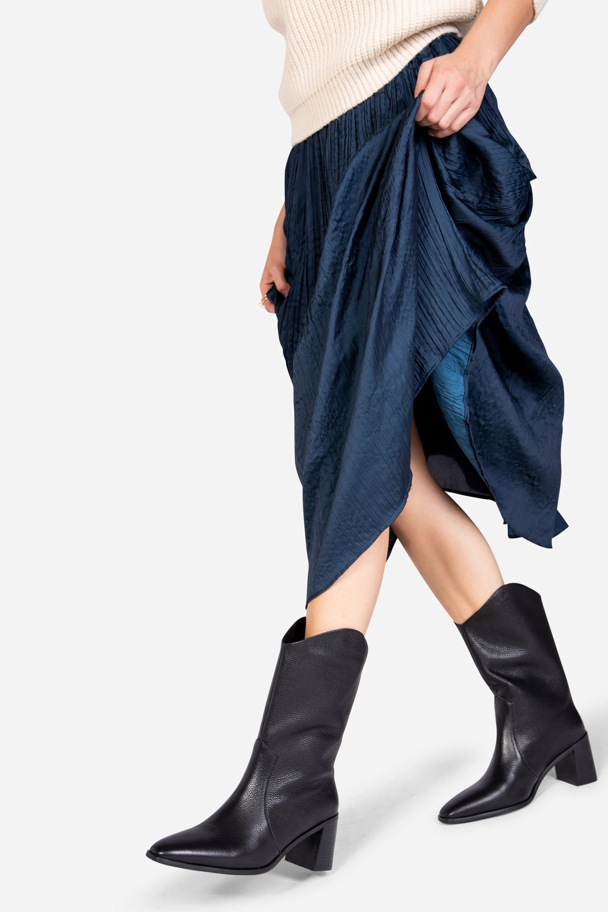INTENTIONALLY __________. Worth Leather Western Boot - Black - Image 2