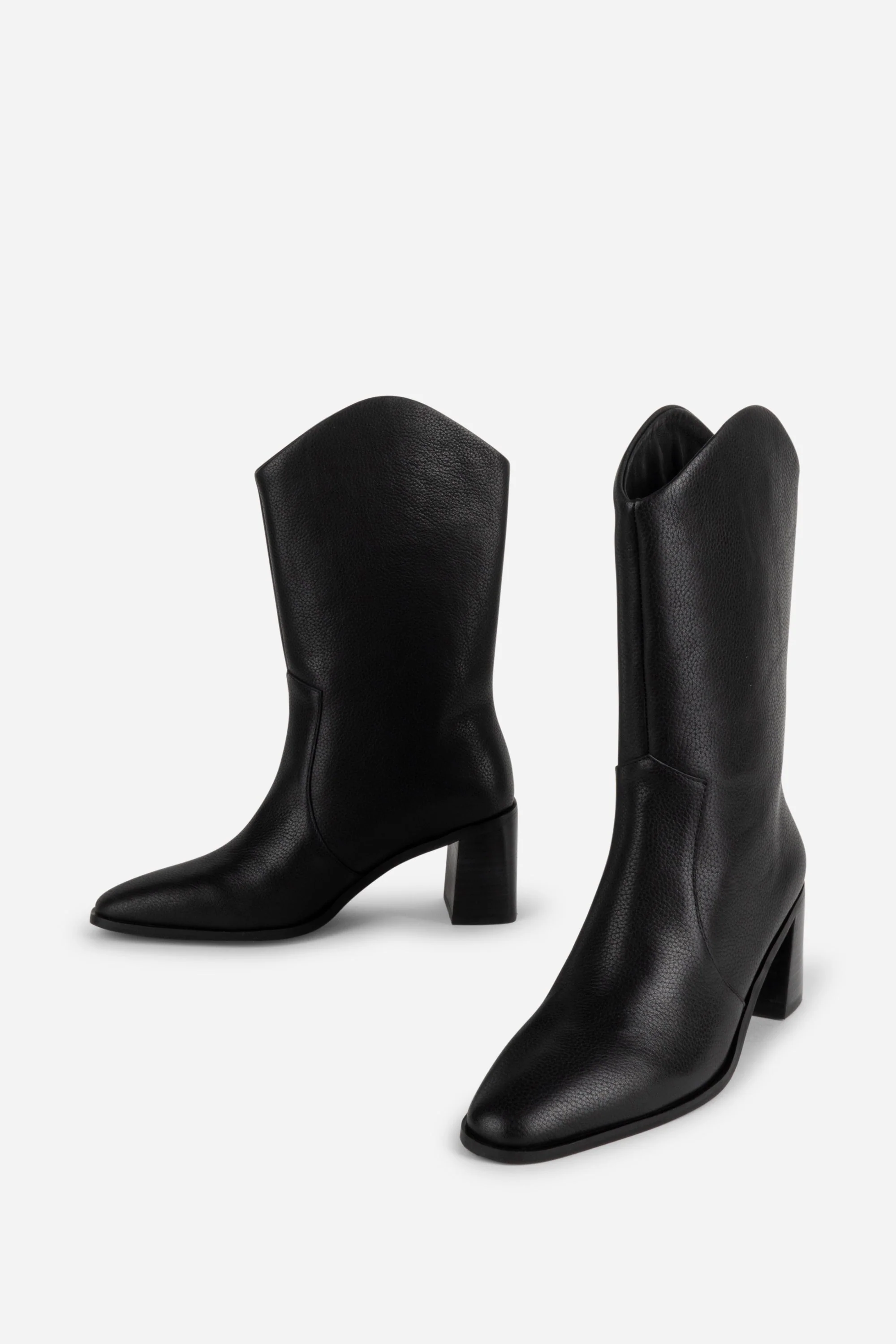 INTENTIONALLY __________. Worth Leather Western Boot - Black - Image 3