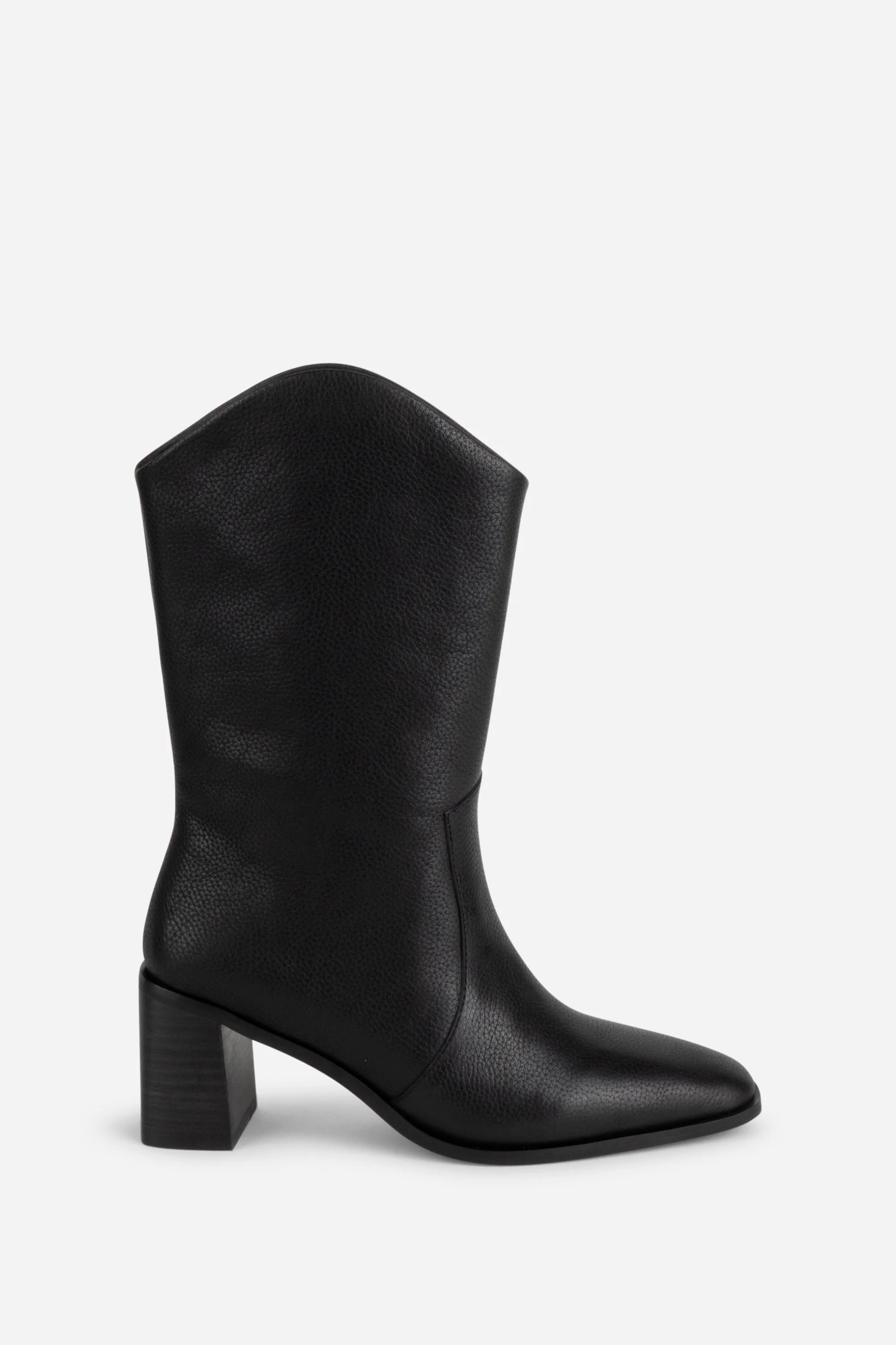 INTENTIONALLY __________. Worth Leather Western Boot - Black - Image 6