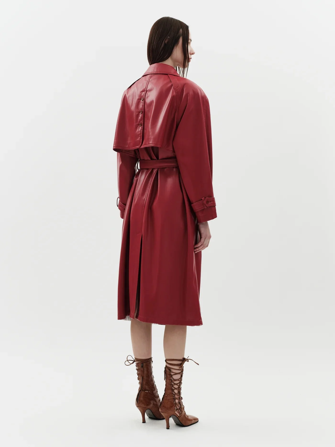Jakke Mila Trench Coat - Red - Image 3