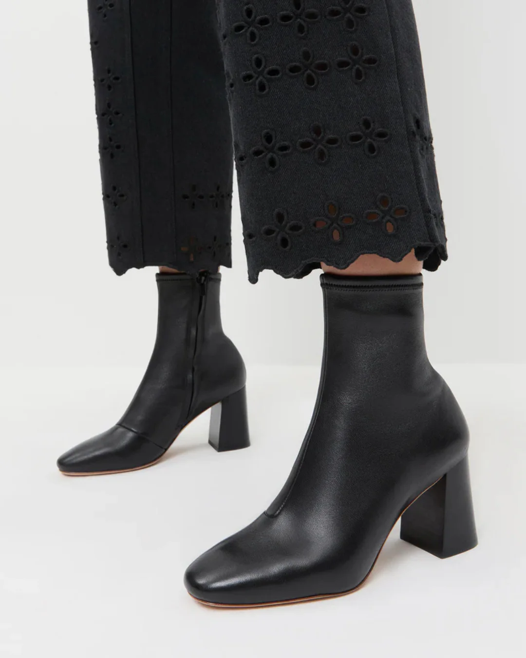 Loeffler Randall Elise Slim Ankle Boot - Black - Image 2