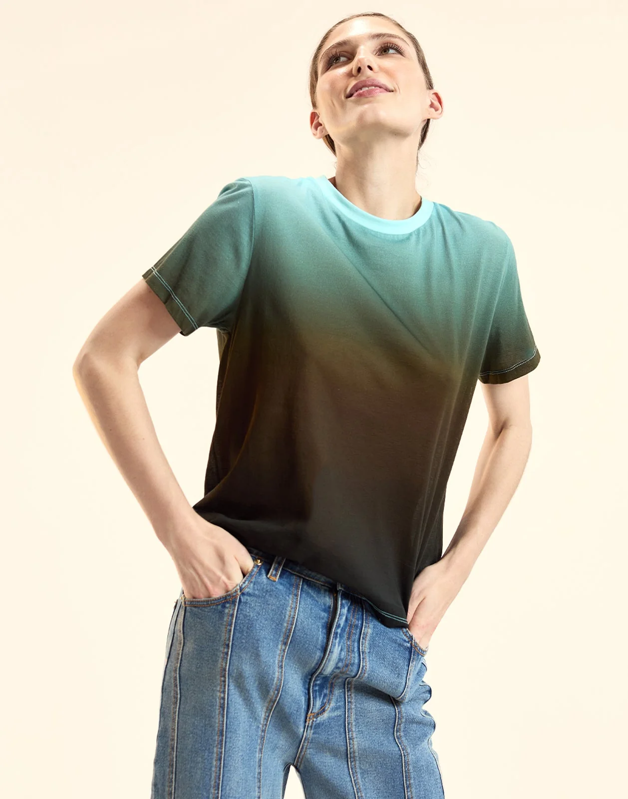 Cynthia Rowley Everyday Tee - Blue Green - Image 2