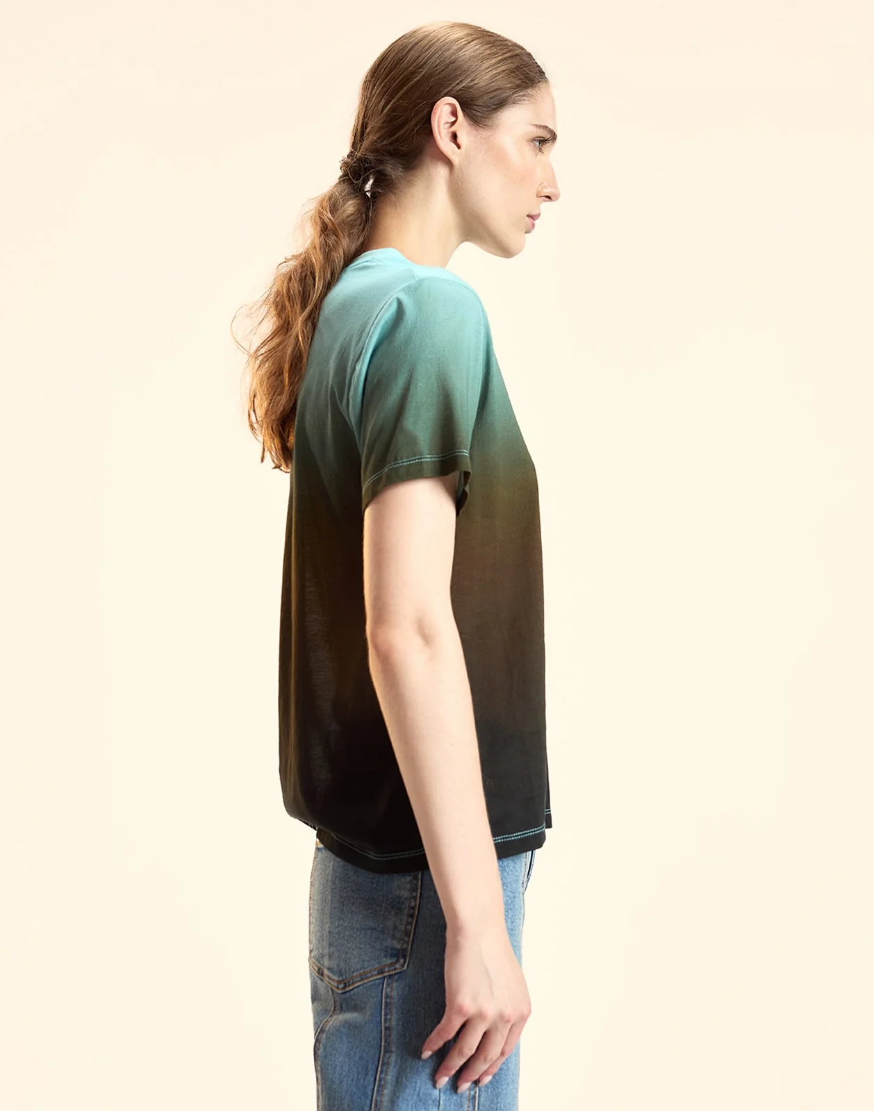 Cynthia Rowley Everyday Tee - Blue Green - Image 3